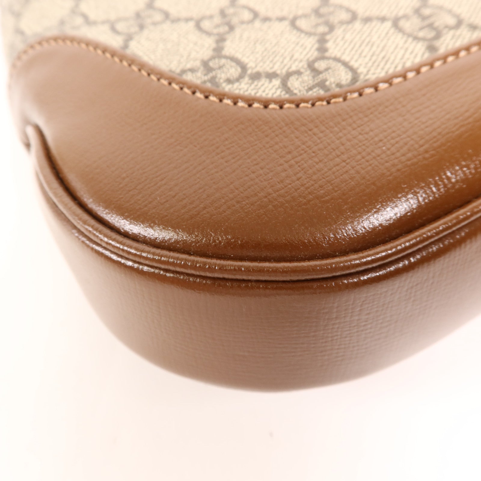 GUCCI 牛皮皮革/塗層帆布Jackie 1961 Small金扣肩背袋