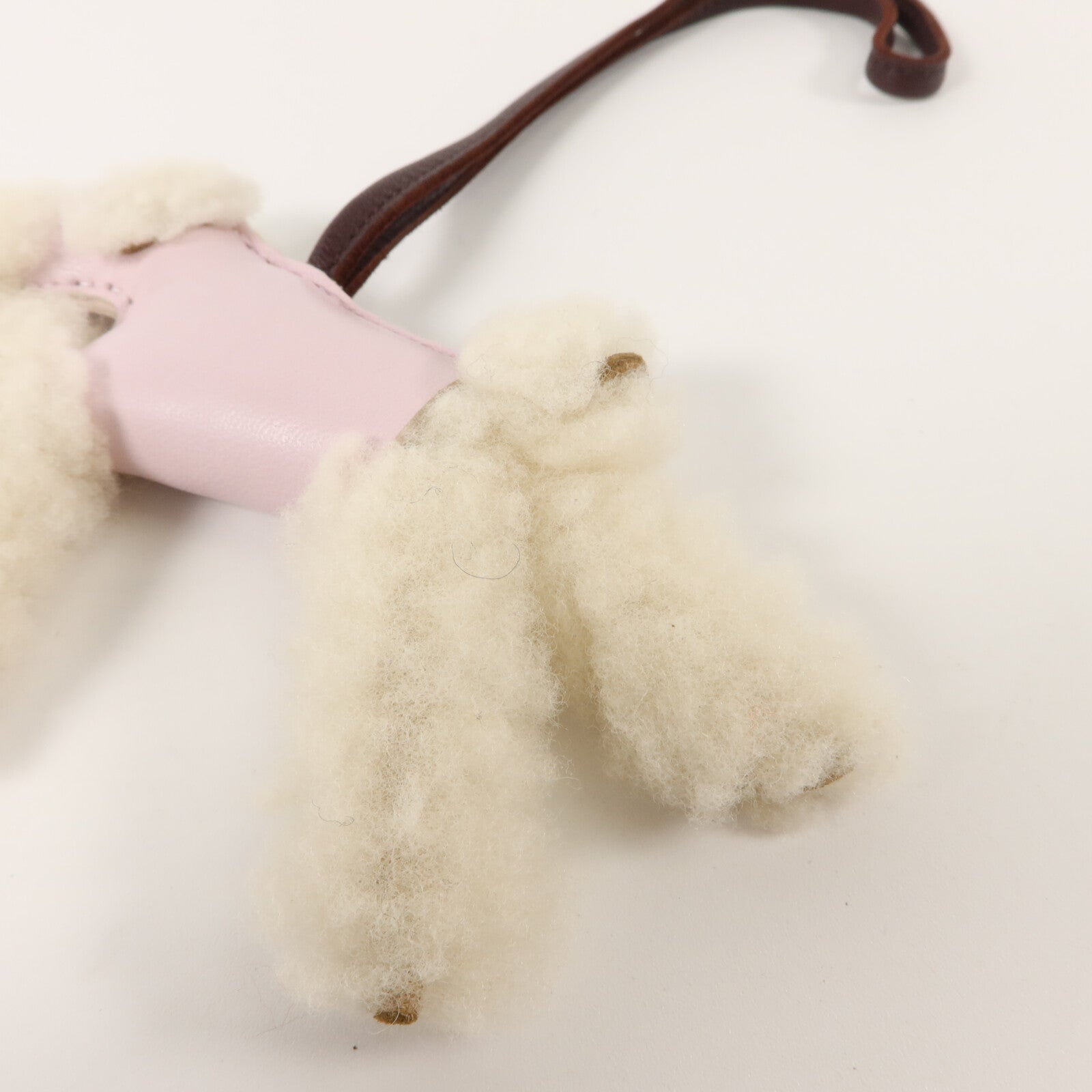 HERMES 羊毛/Milo皮革Budy Charm掛飾Mauve Pale