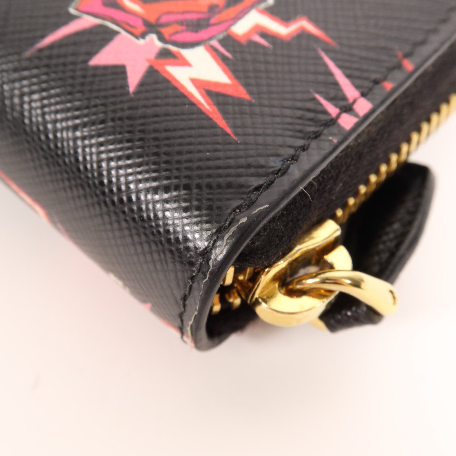 PRADA 牛皮皮革Long Wallet金扣長錢包