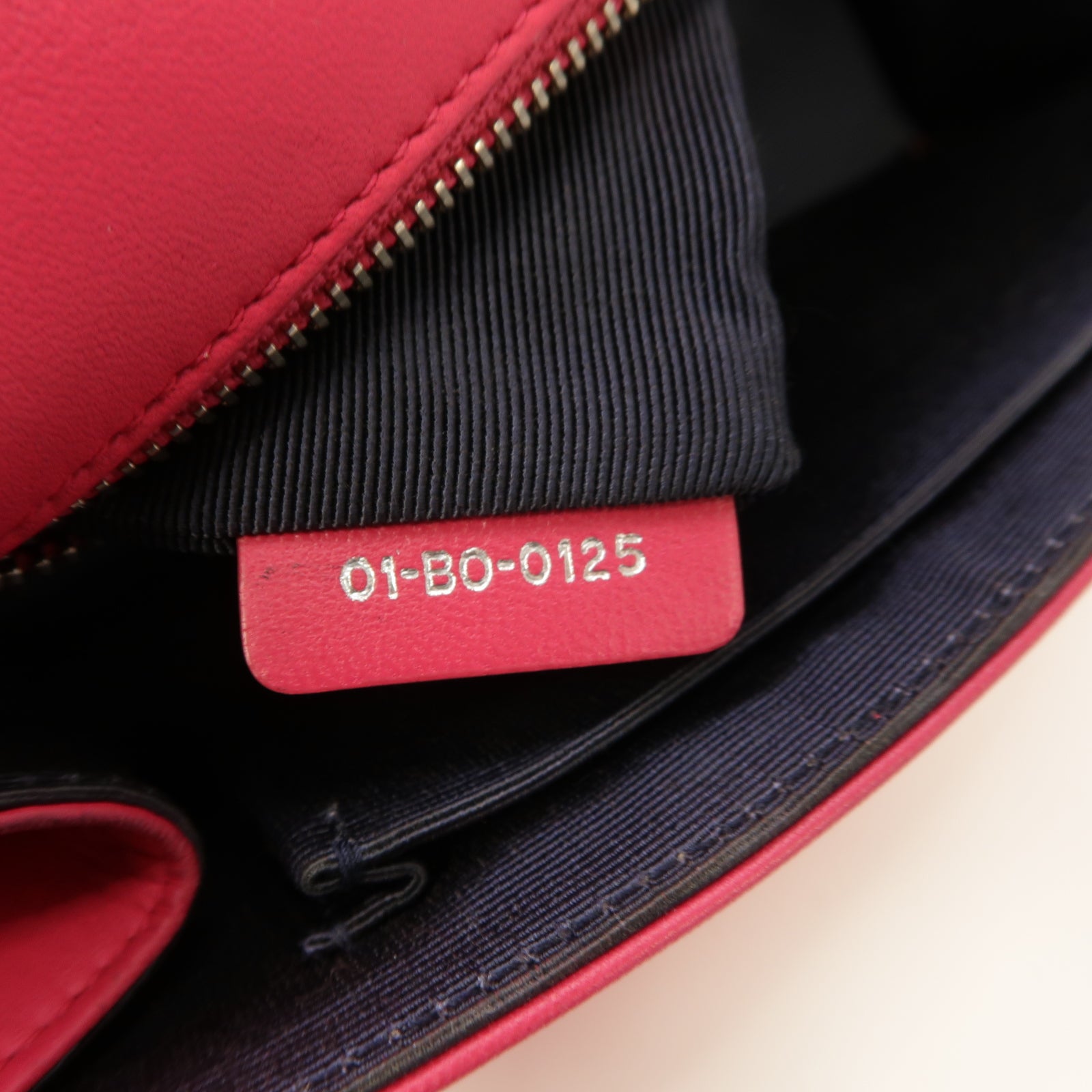 Dior 羊皮皮革Diorama Mini Chain Shoulder Bag銀扣鏈帶肩背袋粉紅色