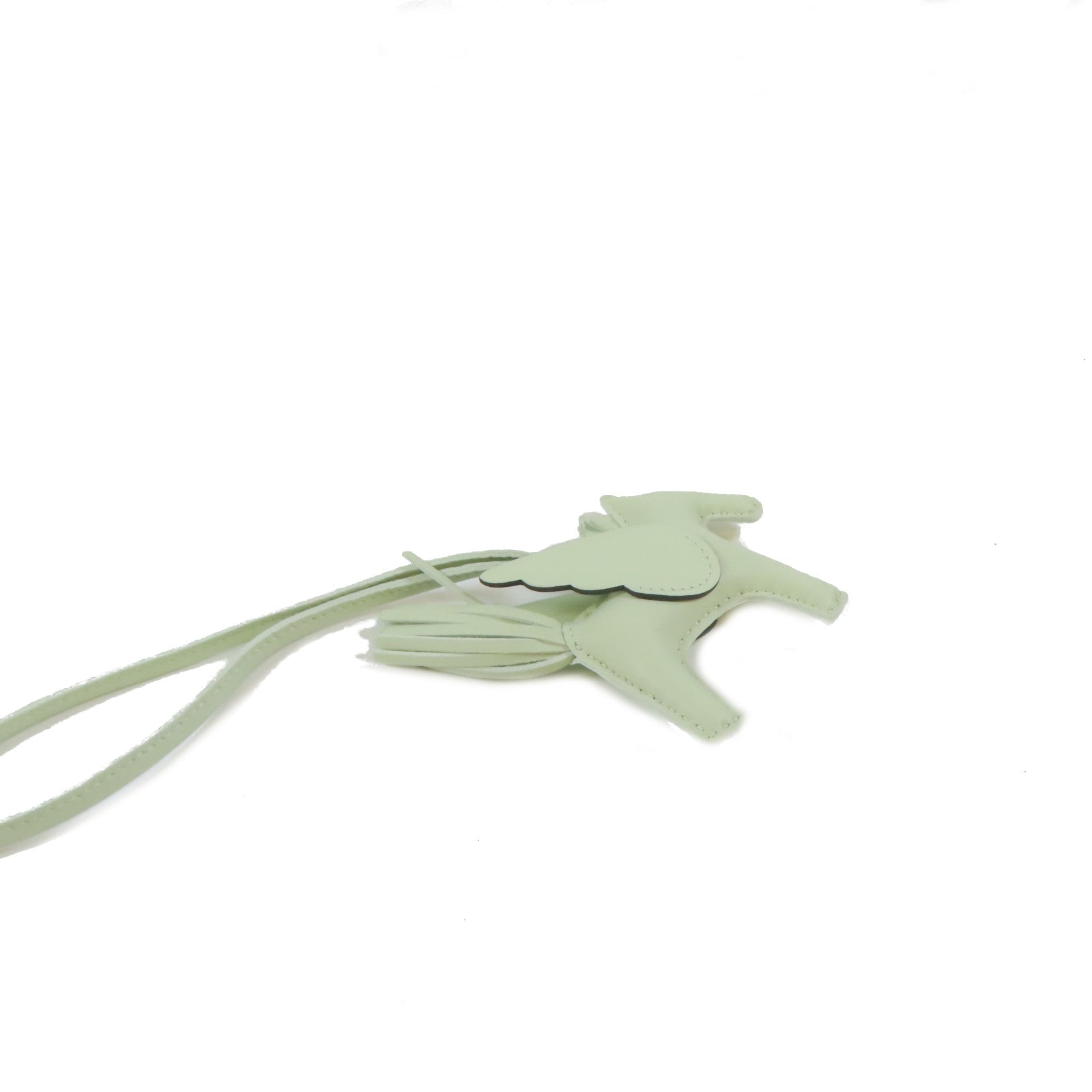HERMES Swift皮革Rodeo Pegase PM掛飾Vert Fizz/淺綠色