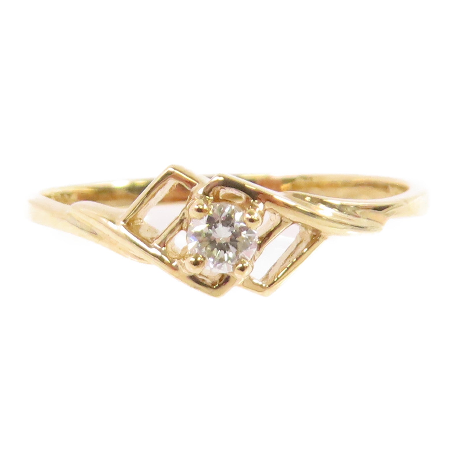 JEWELRY 18K黃金/鑽石Diamond Ring戒指US#7.25