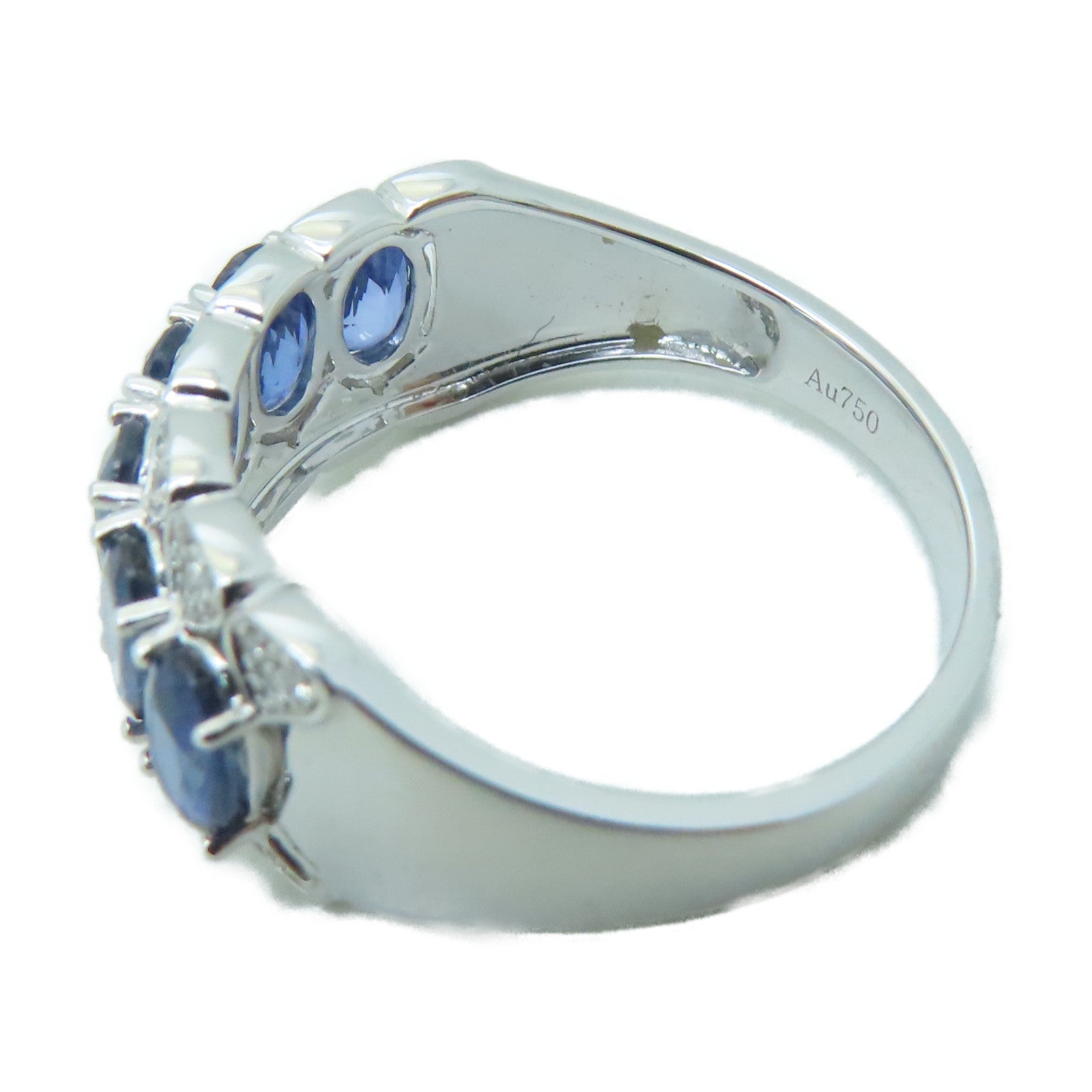 JEWELRY **【激減優惠】18K白金Sapphire Diamond Ring 2.05ct藍寶石/0.12ct鑽石戒指US#5.5