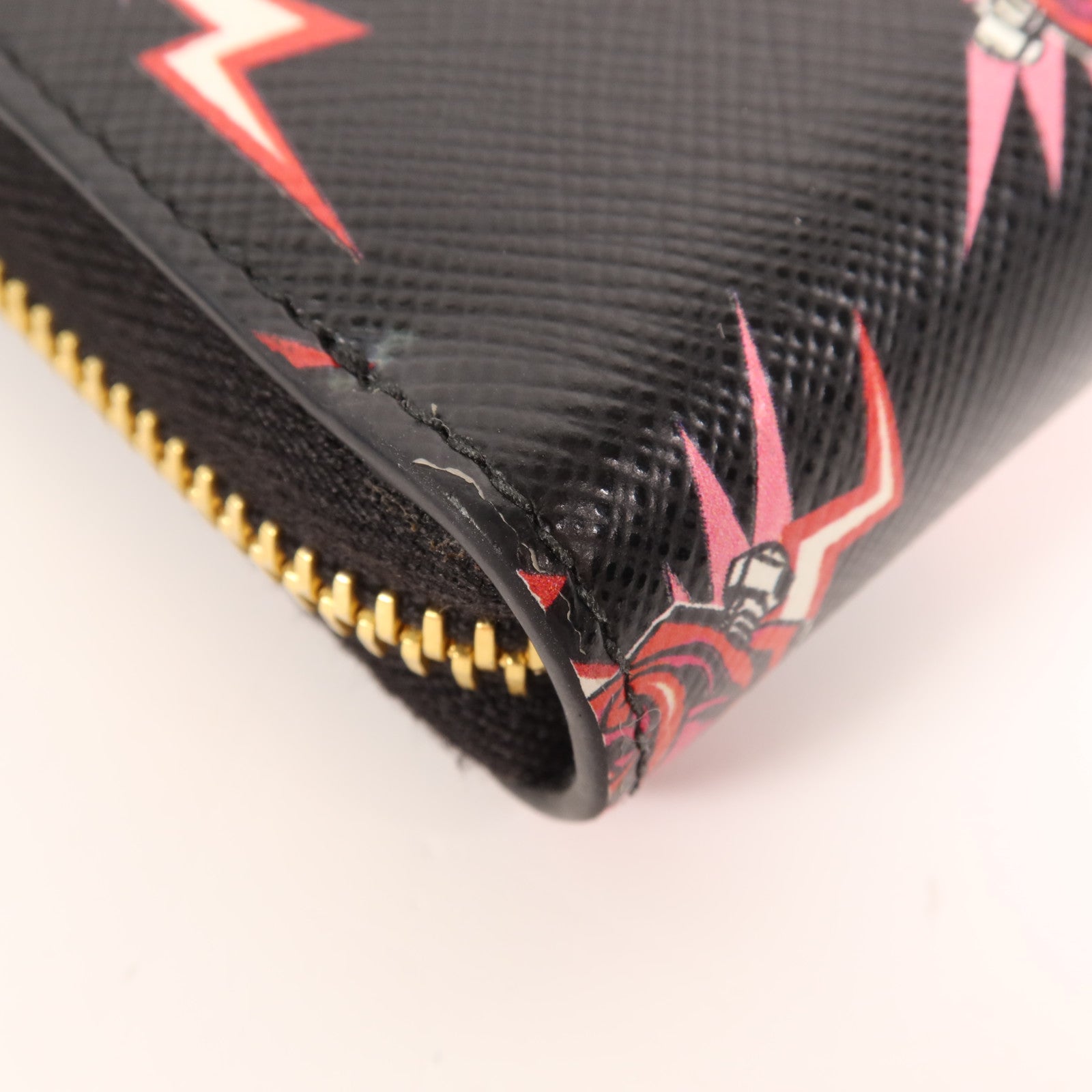 PRADA 牛皮皮革Long Wallet金扣長錢包