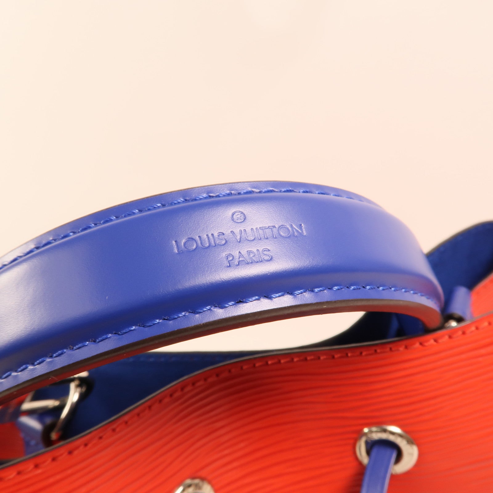 LOUIS VUITTON Epi NeoNoe MM銀扣手挽肩背兩用袋紅色藍色
