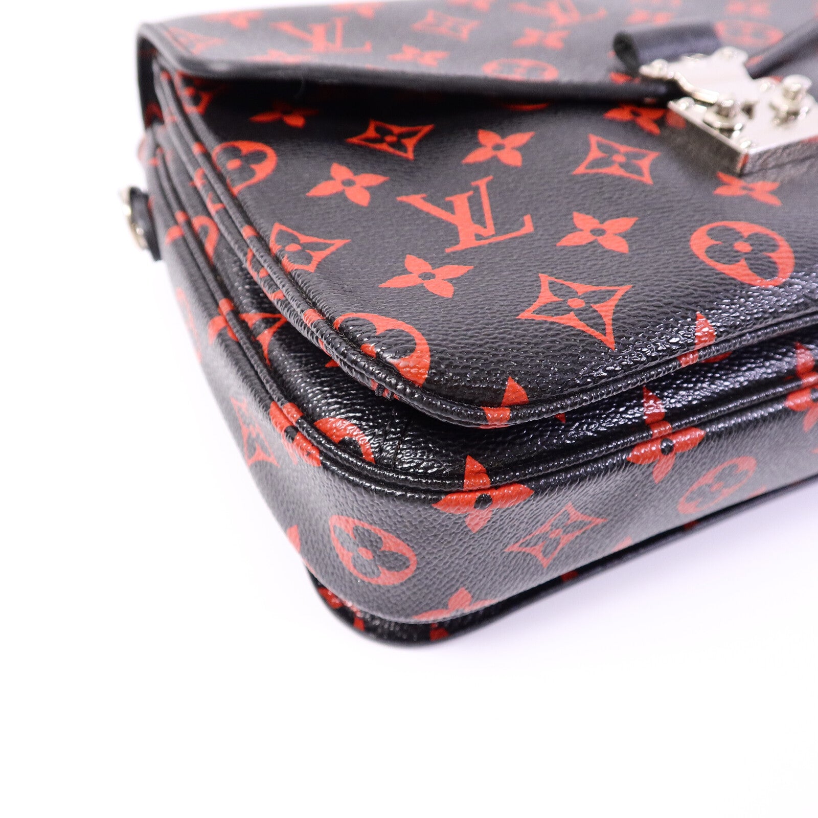 LOUIS VUITTON Monogram Anfleur Rouge Pochette Metis手挽肩背兩用袋