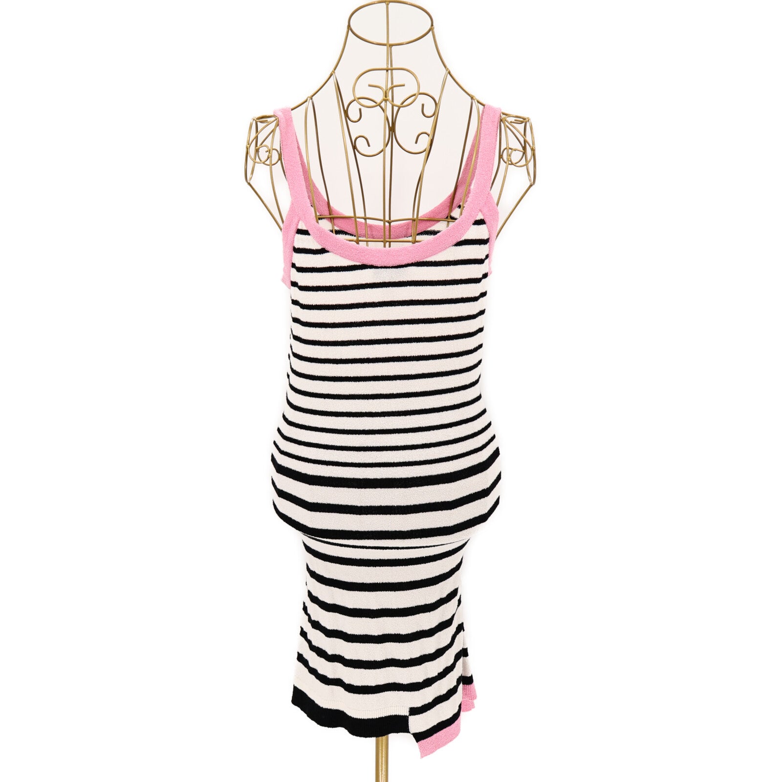 CHANEL Cotton/Polyamide Striped Mini Dress Spring 2024 Collection連身裙