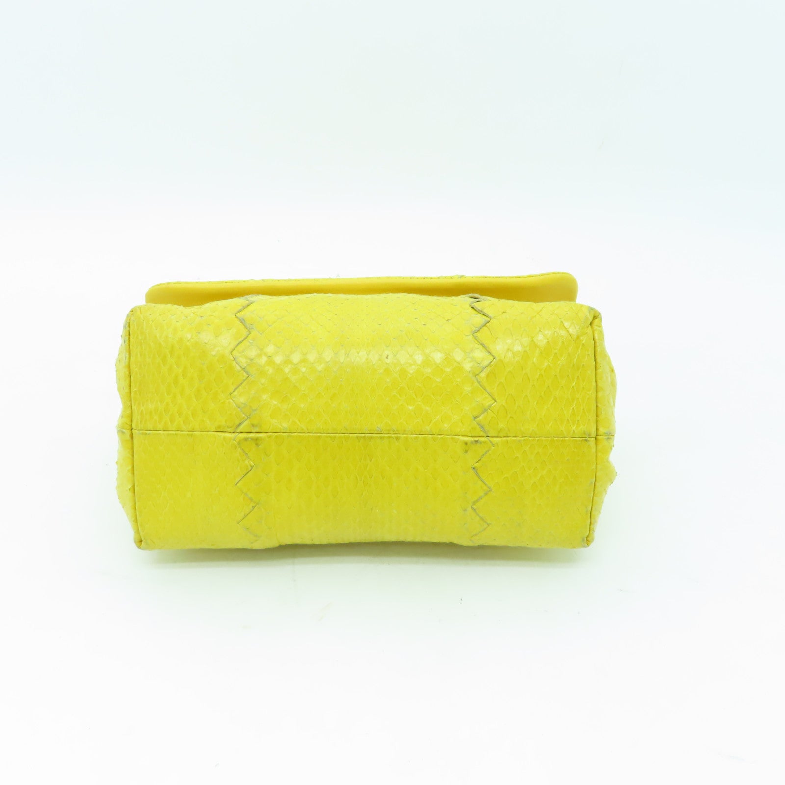 BOTTEGA VENETA 【清倉大減價】蛇皮皮革Clutch Bag手拿包黃色