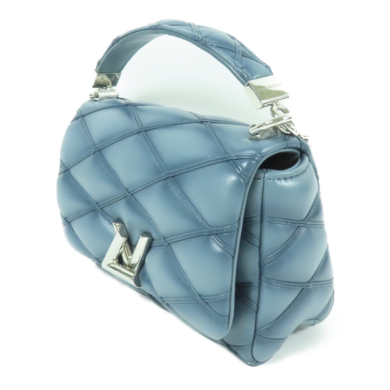 LOUIS VUITTON 牛皮皮革Go-14 PM銀扣手挽肩背兩用袋