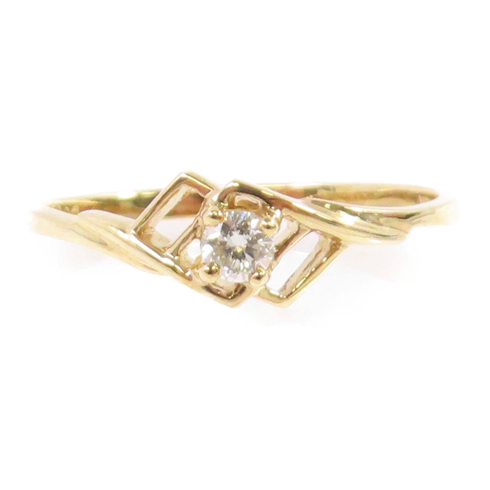JEWELRY 18K黃金/鑽石Diamond Ring戒指US#7.25