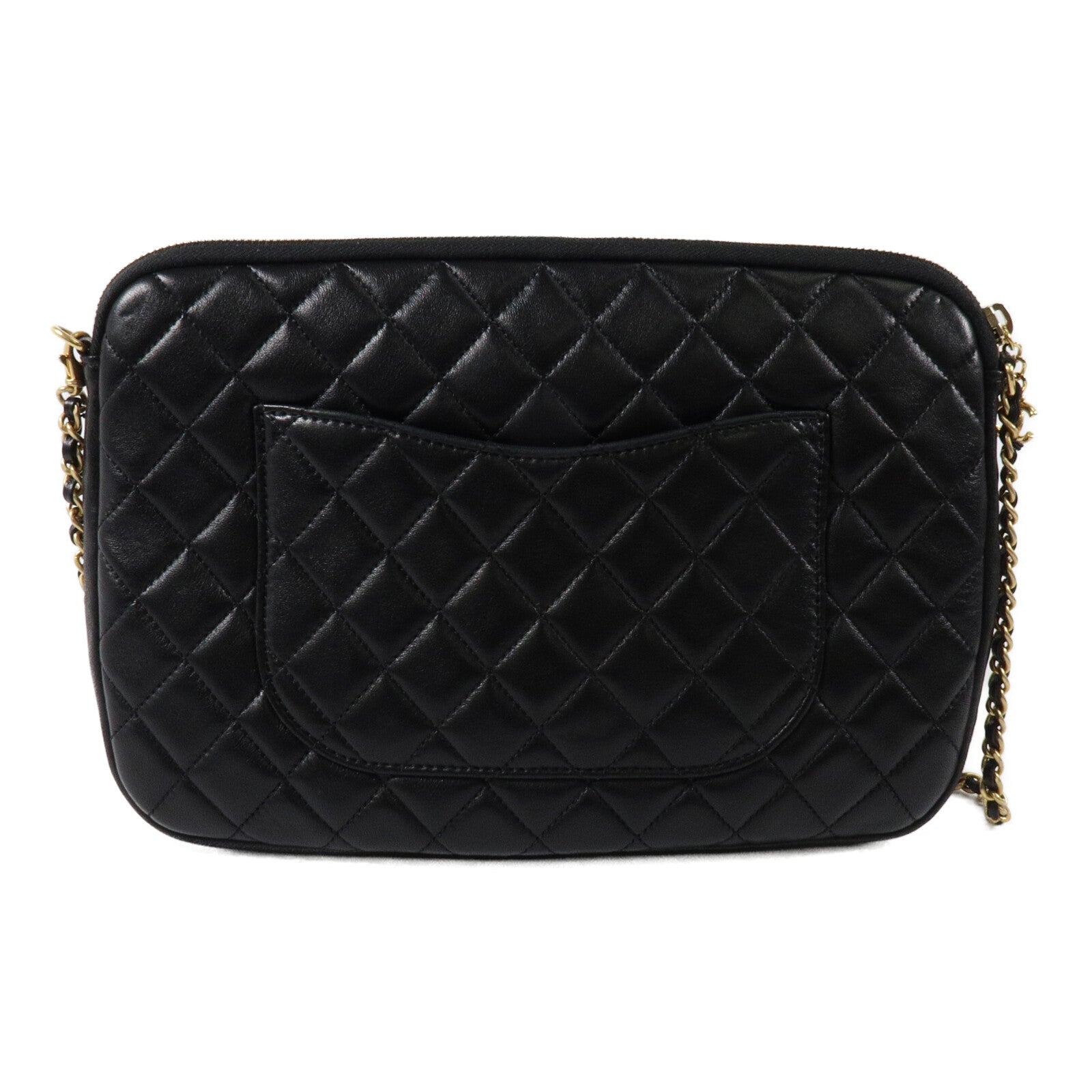 CHANEL 羊皮皮革Girl Jacket Chain Shoulder鏈帶肩背袋
