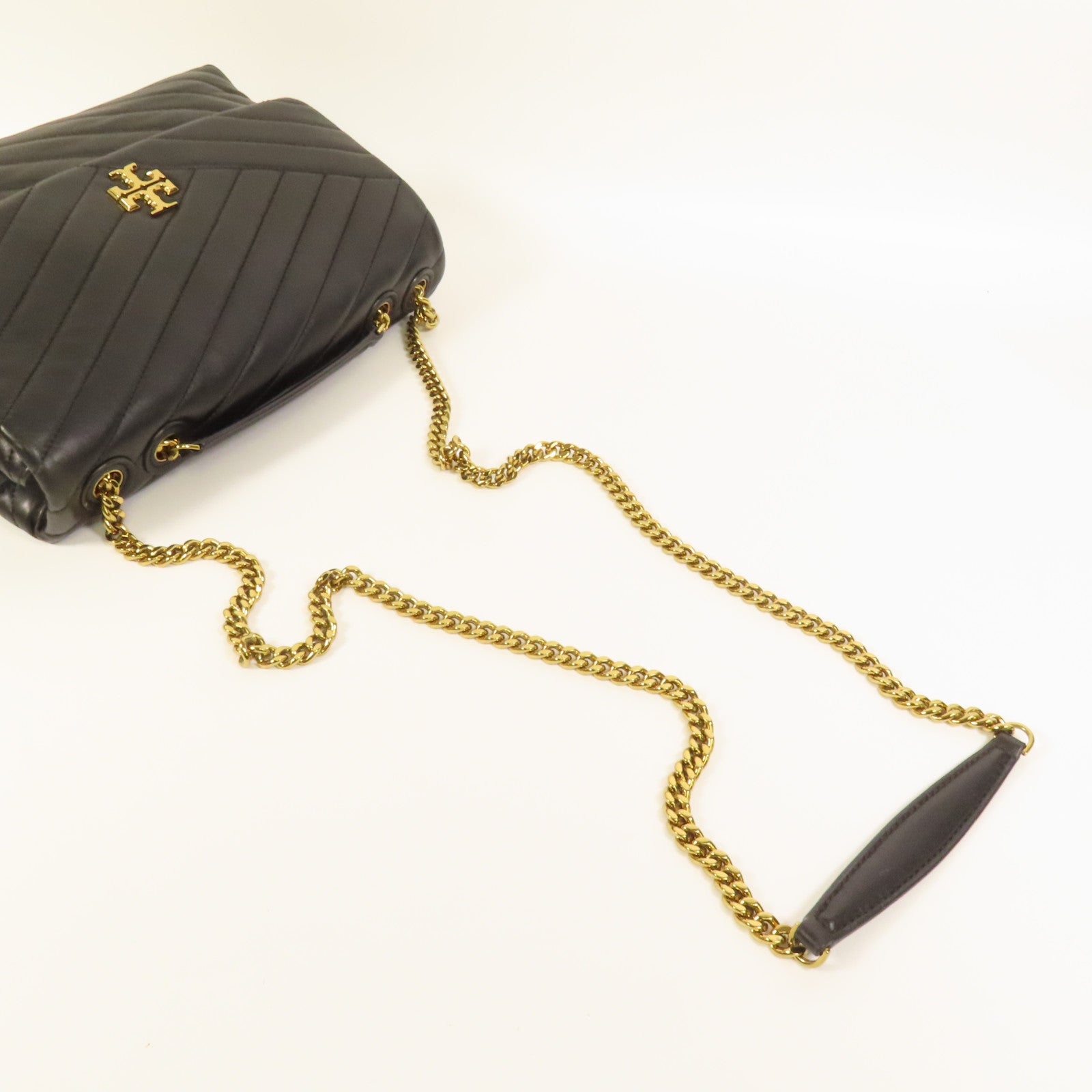 Tory Burch 羊皮皮革Kira Chevron金扣鏈帶肩背袋