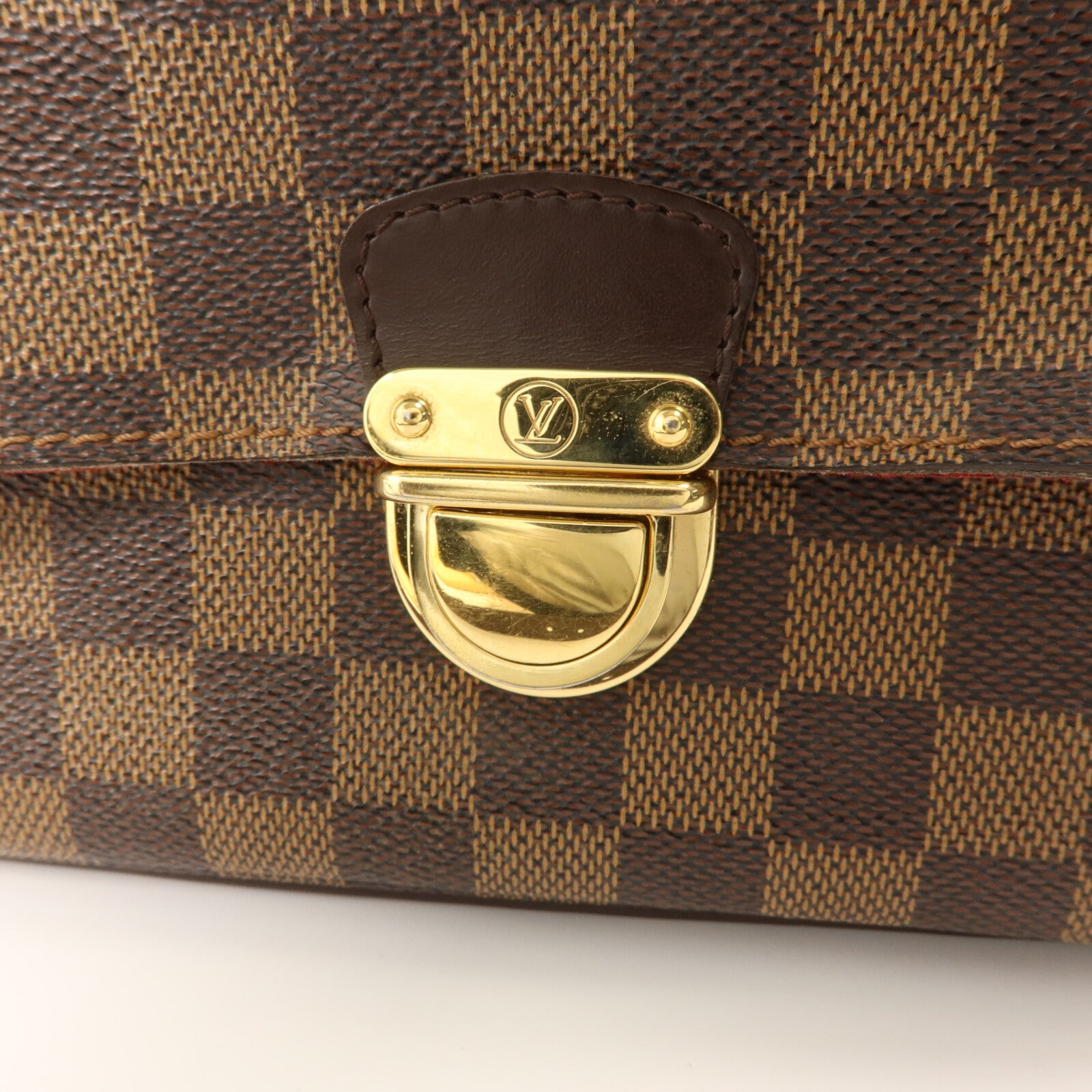 LOUIS VUITTON Damier Ravello GM金扣肩背袋