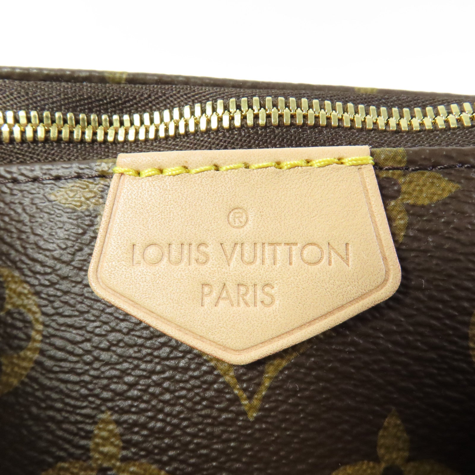 LOUIS VUITTON Monogram Multi Pochette Accessoires金扣手挽肩背兩用袋棕色