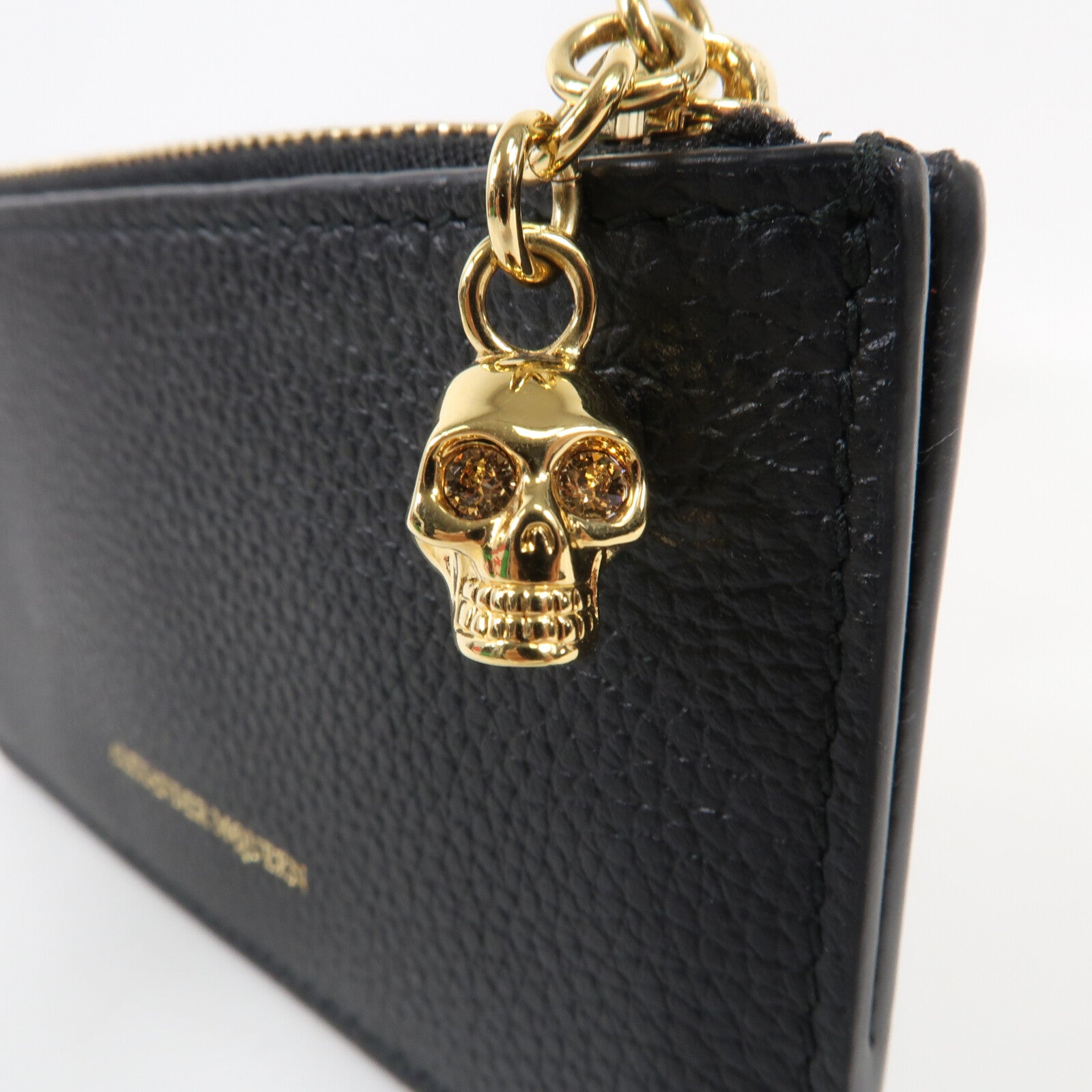 Alexander McQueen 牛皮皮革Card Case金扣卡片套