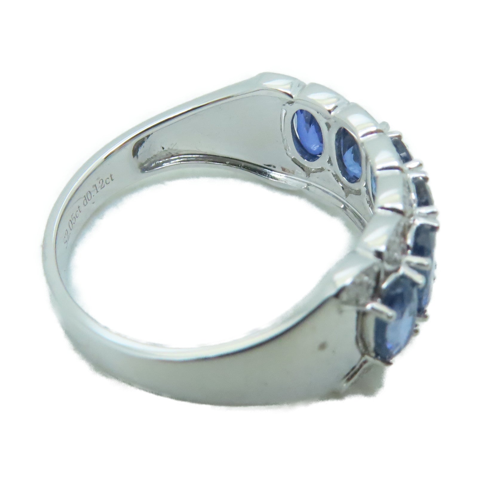 JEWELRY **【激減優惠】18K白金Sapphire Diamond Ring 2.05ct藍寶石/0.12ct鑽石戒指US#5.5