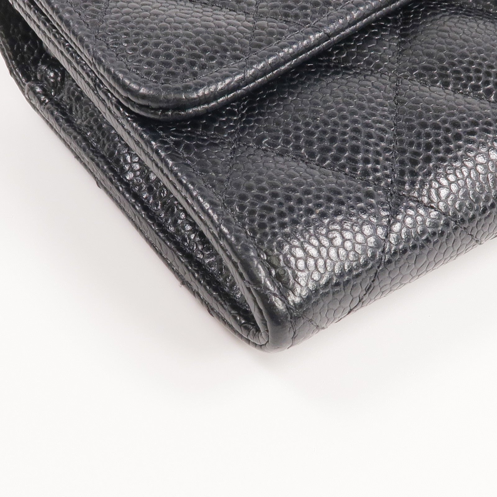 CHANEL 牛皮皮革Long Wallet金扣長錢包