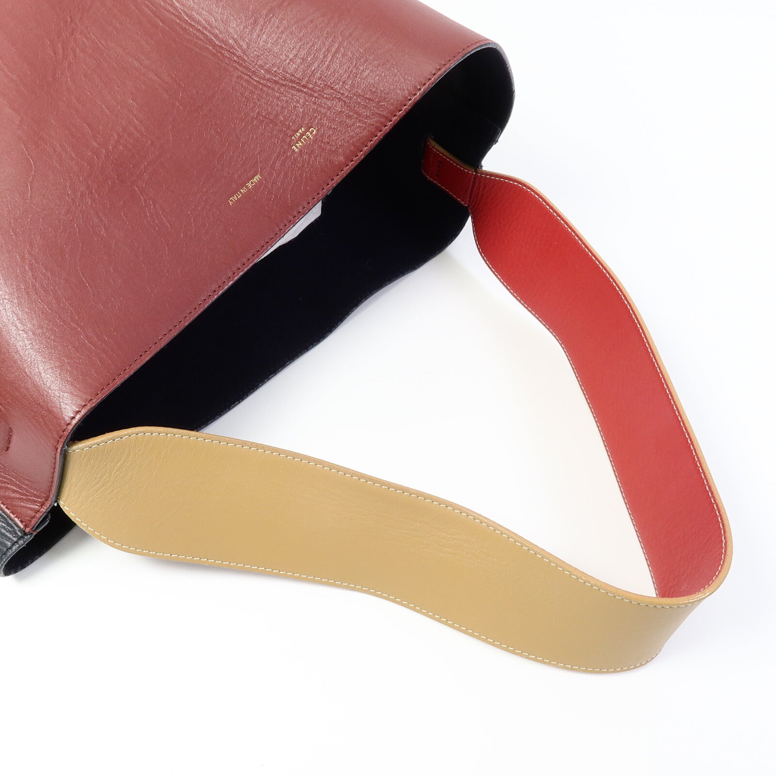 CELINE 牛皮皮革Twisted Cabas肩背袋
