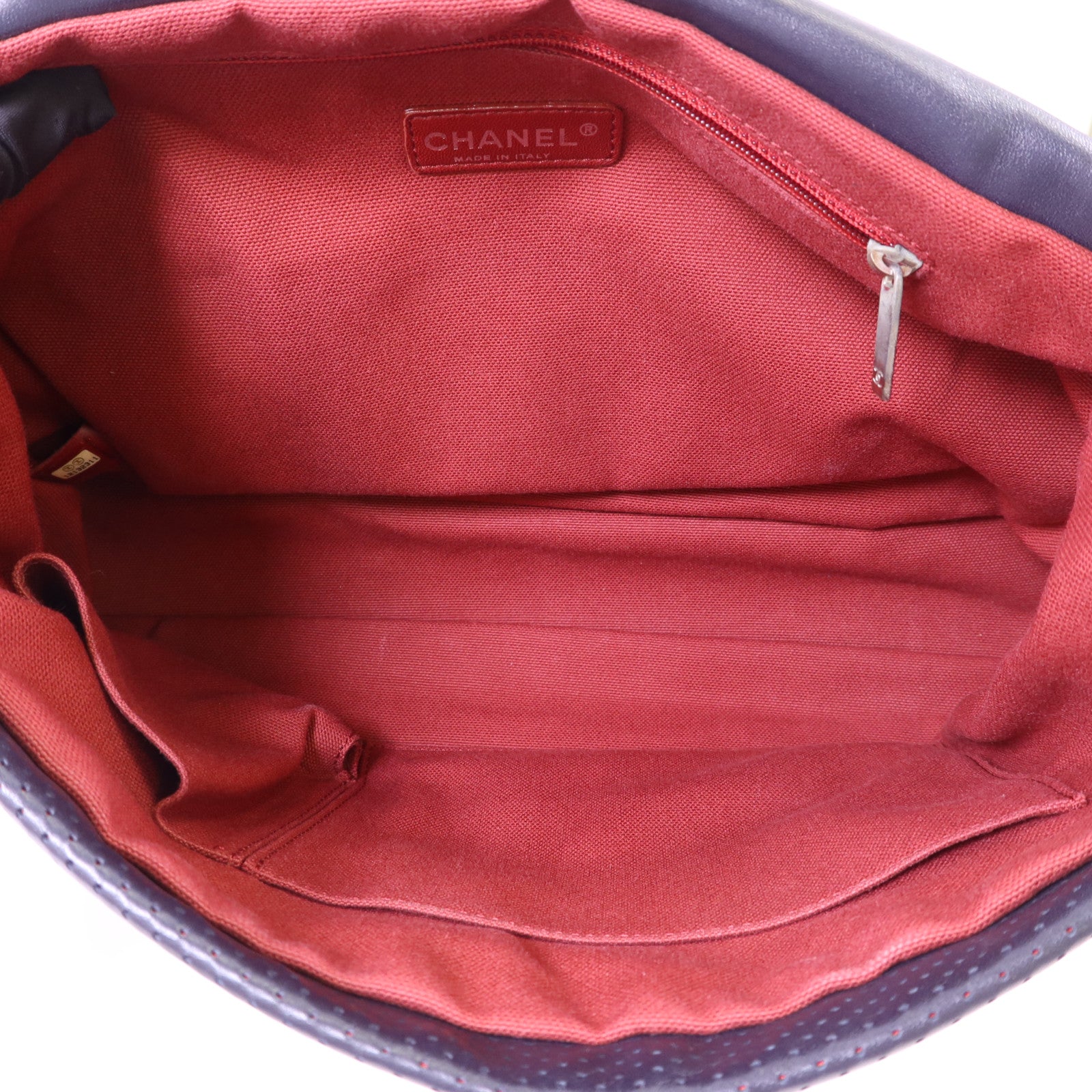 CHANEL 羊皮皮革Shoulder Bag銀扣鏈帶肩背袋