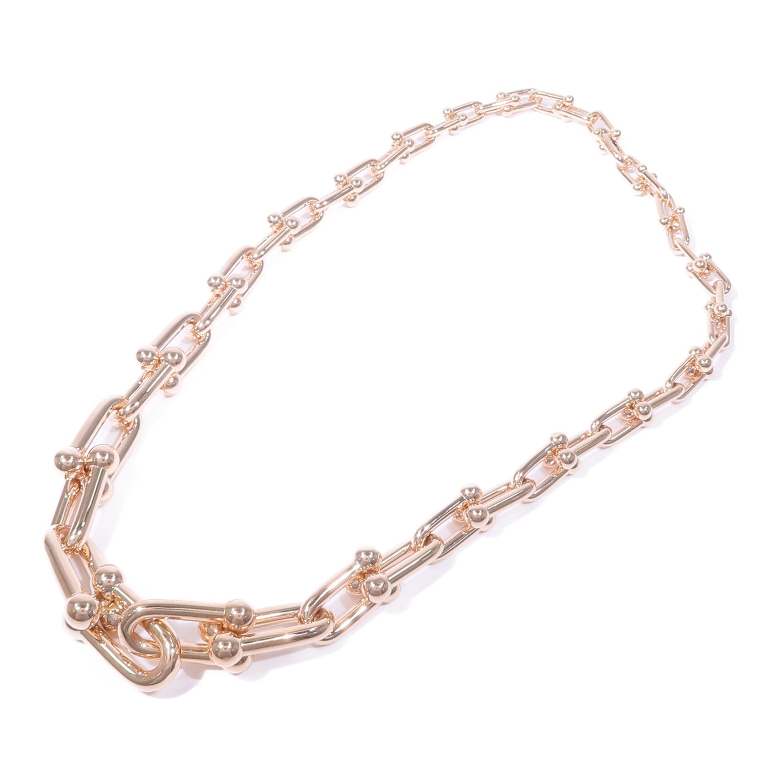 TIFFANY＆CO 18K玫瑰金HardWare Graduated Necklace項鍊