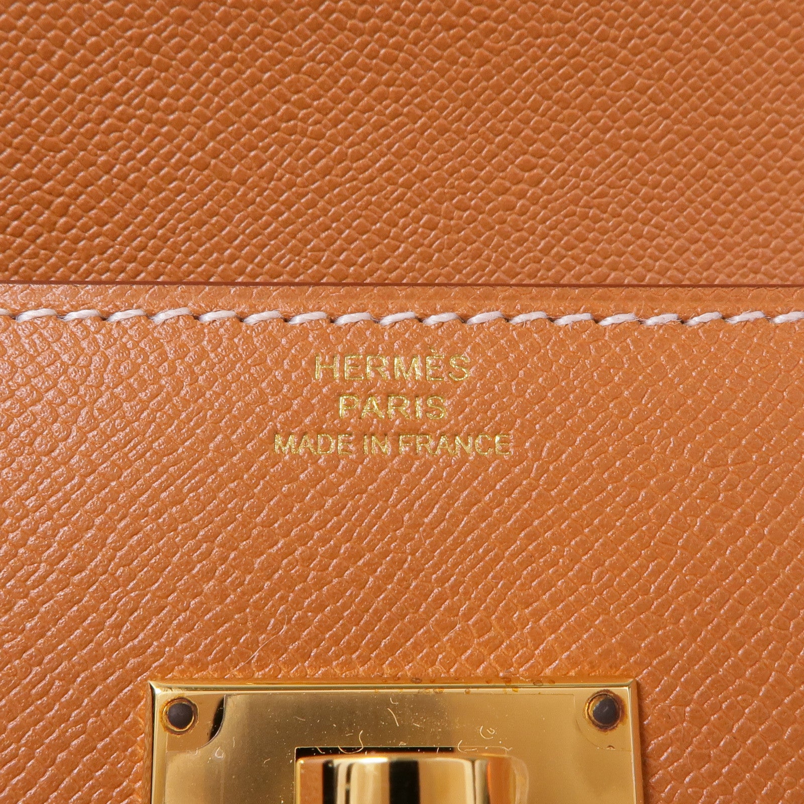 HERMES Epsom皮革Kelly Pocket Long Wallet金扣長錢包37 Gold