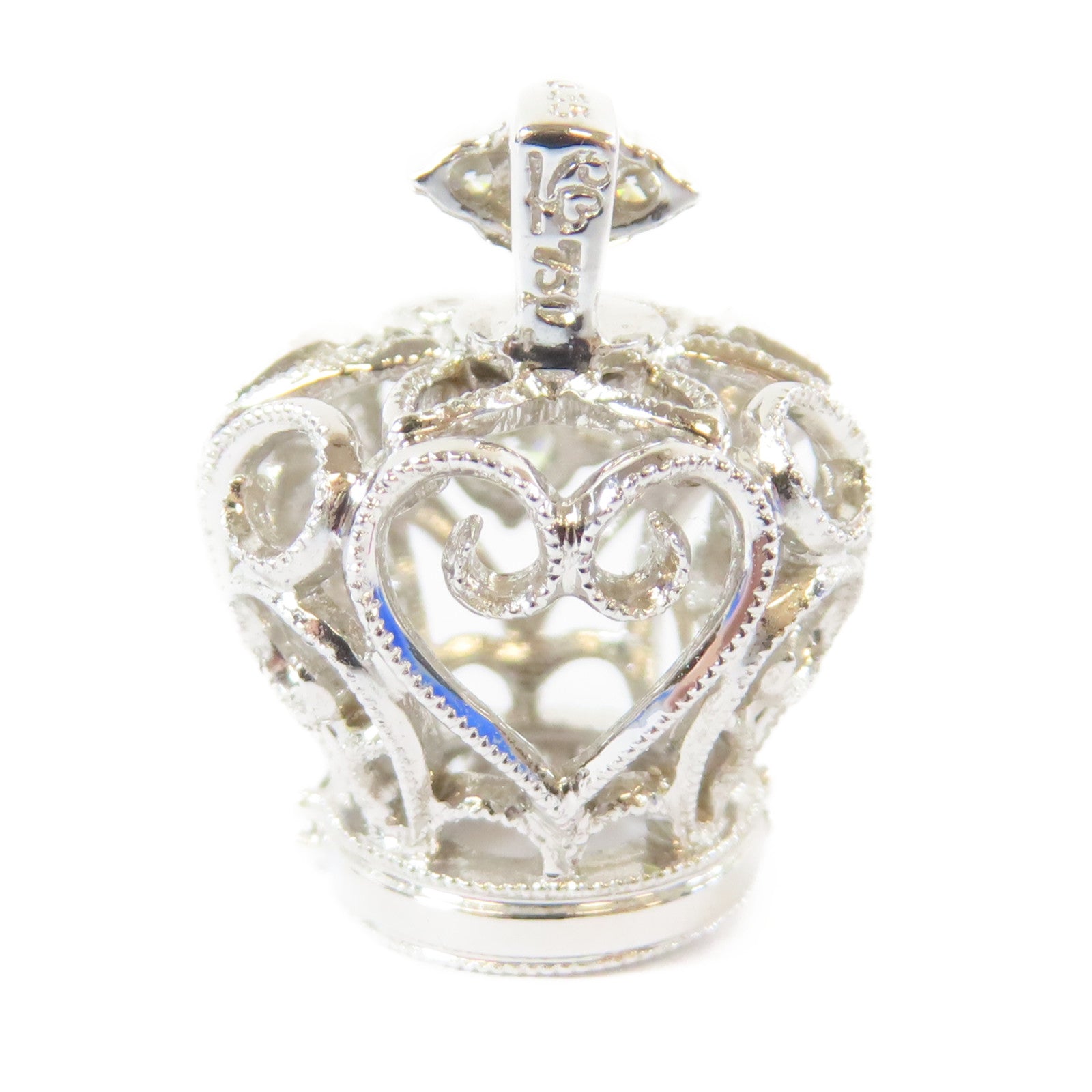 JEWELRY 【激減優惠】18K白金Crown Top0.35ct鑽石吊墜