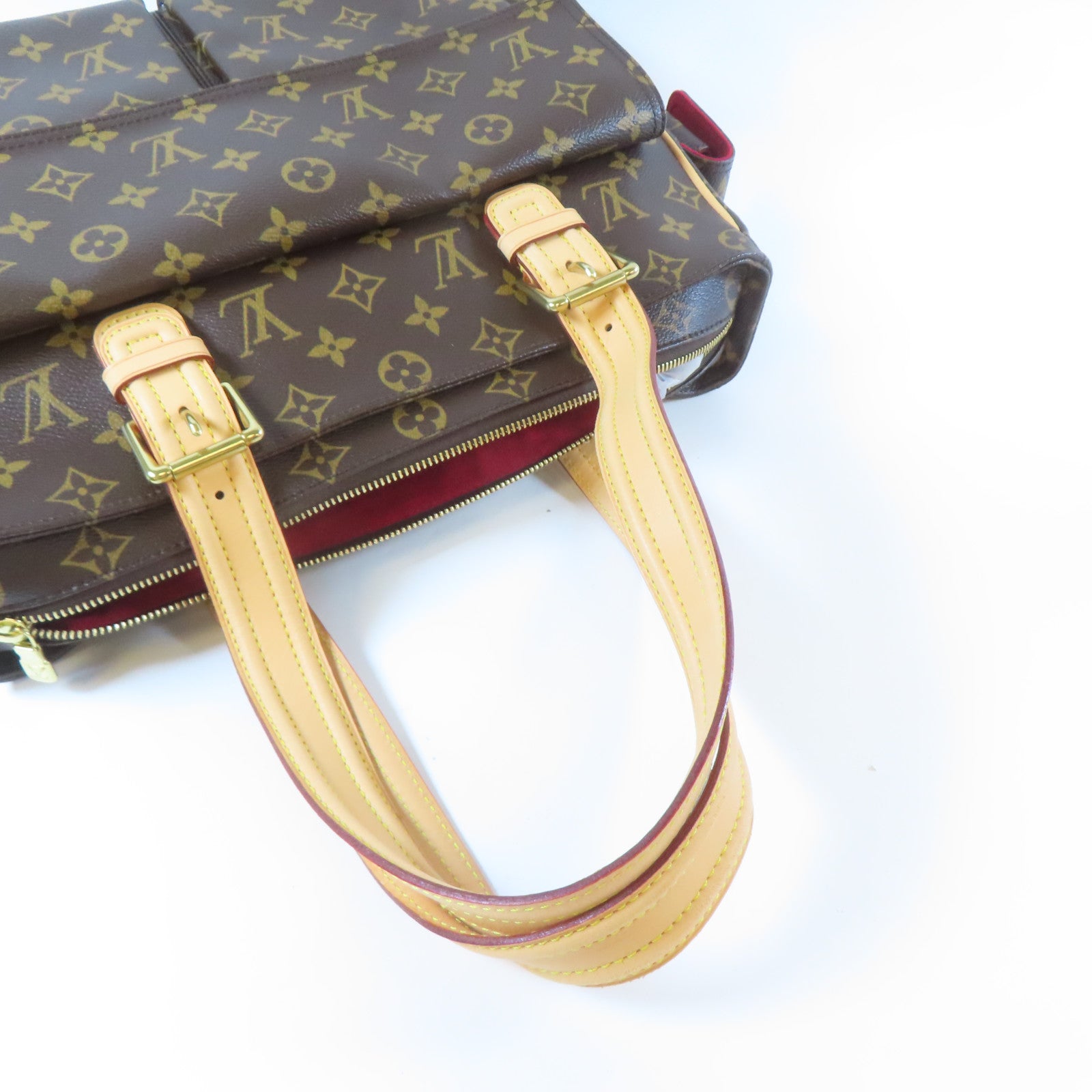 LOUIS VUITTON Monogram Multipli-Cite金扣肩背袋啡色