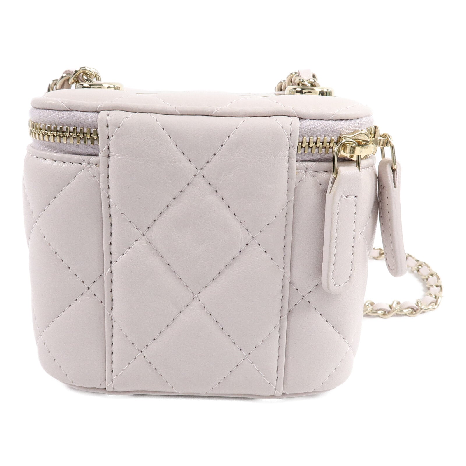 CHANEL 羊皮皮革Vanity Case鏈帶肩背袋