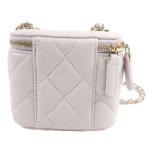 CHANEL 羊皮皮革Vanity Case鏈帶肩背袋