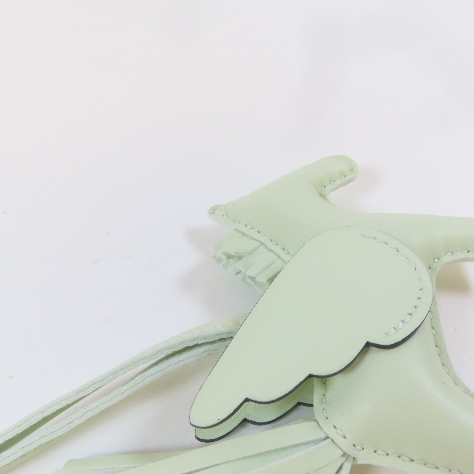 HERMES Swift皮革Rodeo Pegase PM掛飾Vert Fizz/淺綠色
