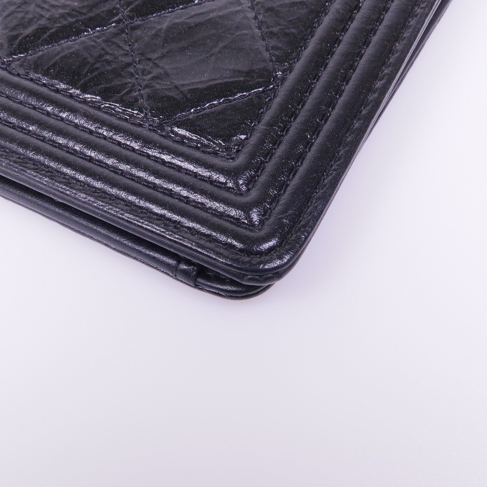 CHANEL 塗層帆布Boy Long Wallet長錢包