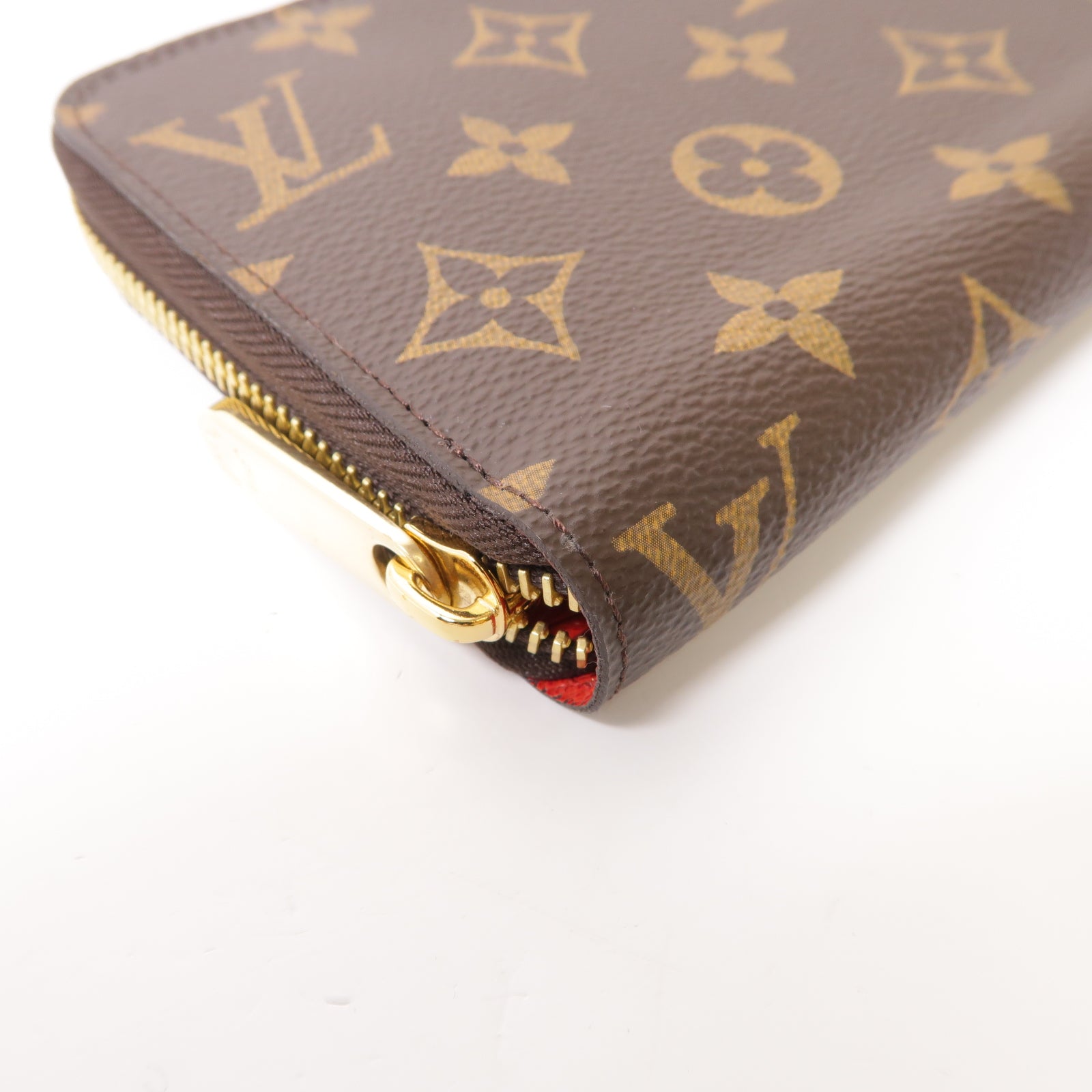 LOUIS VUITTON Monogram Portefeuille Zippy Wallet金扣長錢包棕色
