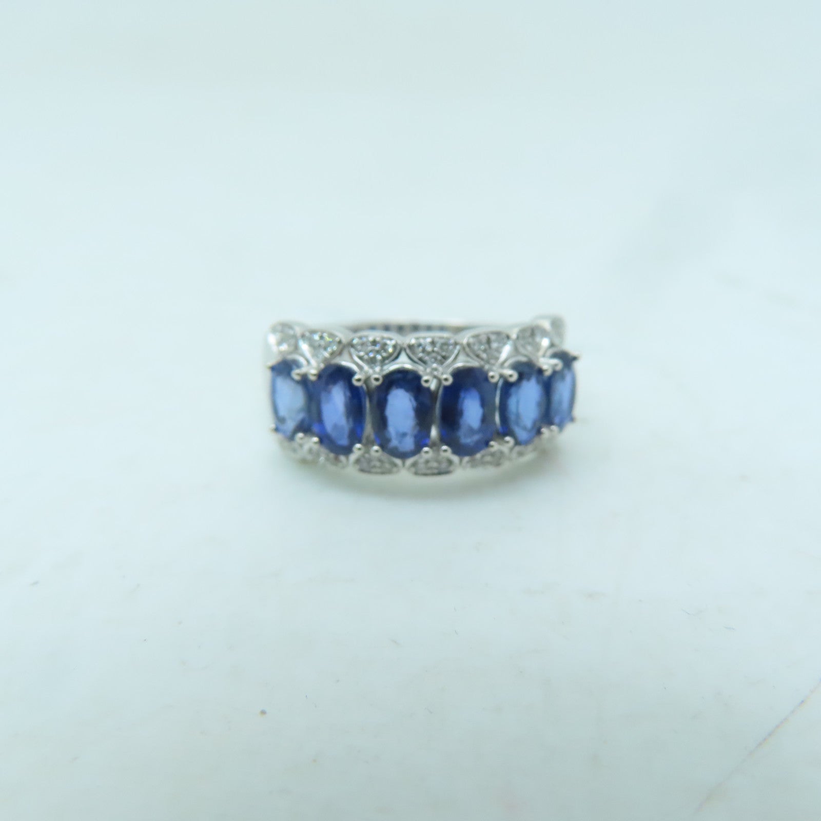 JEWELRY **【激減優惠】18K白金Sapphire Diamond Ring 2.05ct藍寶石/0.12ct鑽石戒指US#5.5