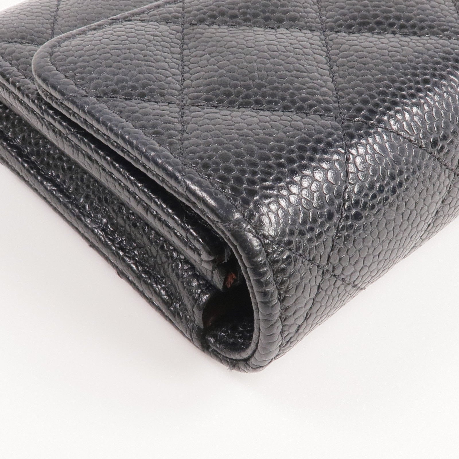 CHANEL 牛皮皮革Long Wallet金扣長錢包
