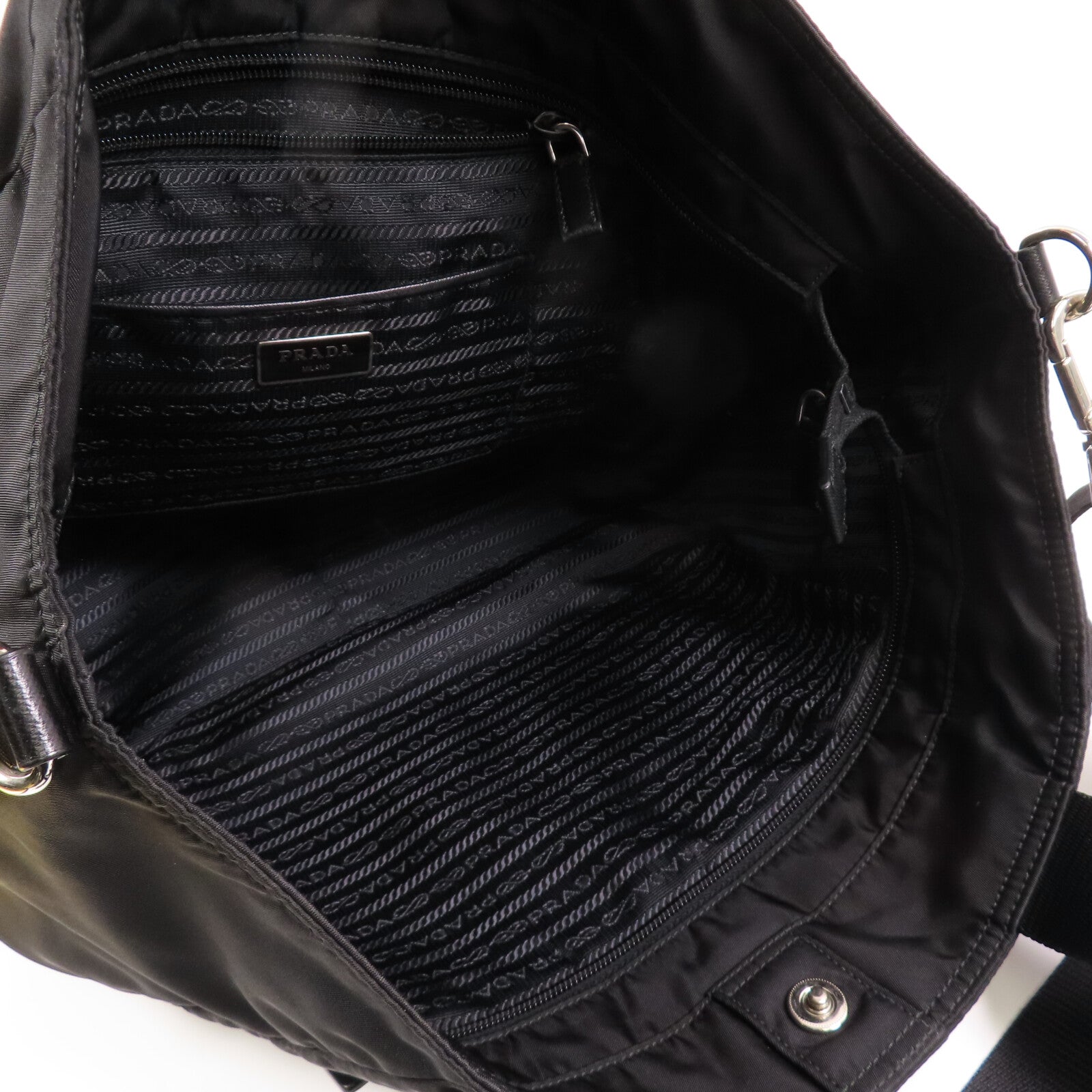 PRADA 尼龍2Way Shoulder Bag銀扣手挽肩背兩用袋