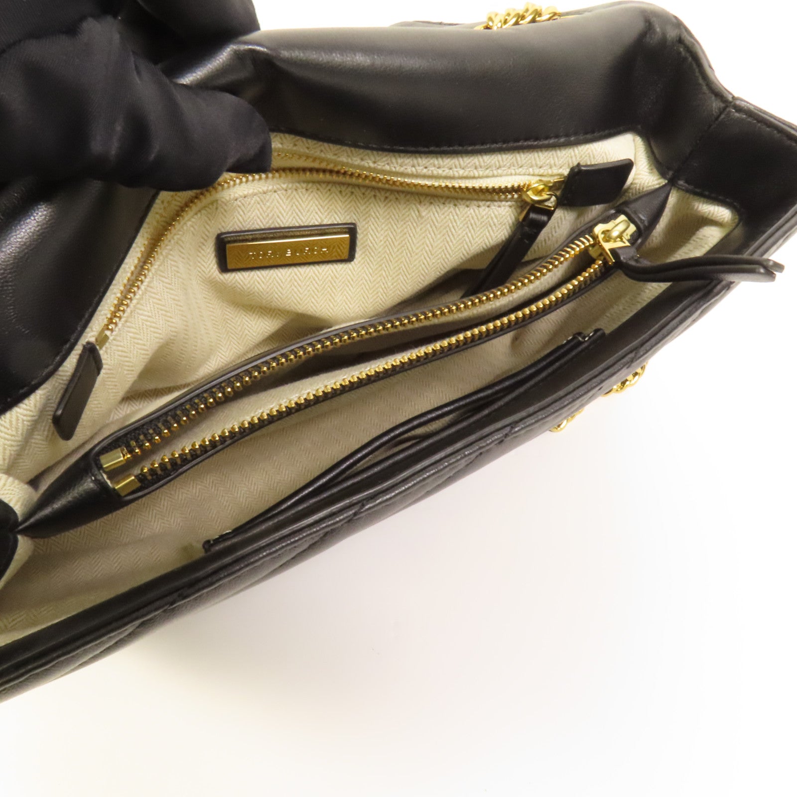 Tory Burch 羊皮皮革Kira Chevron金扣鏈帶肩背袋