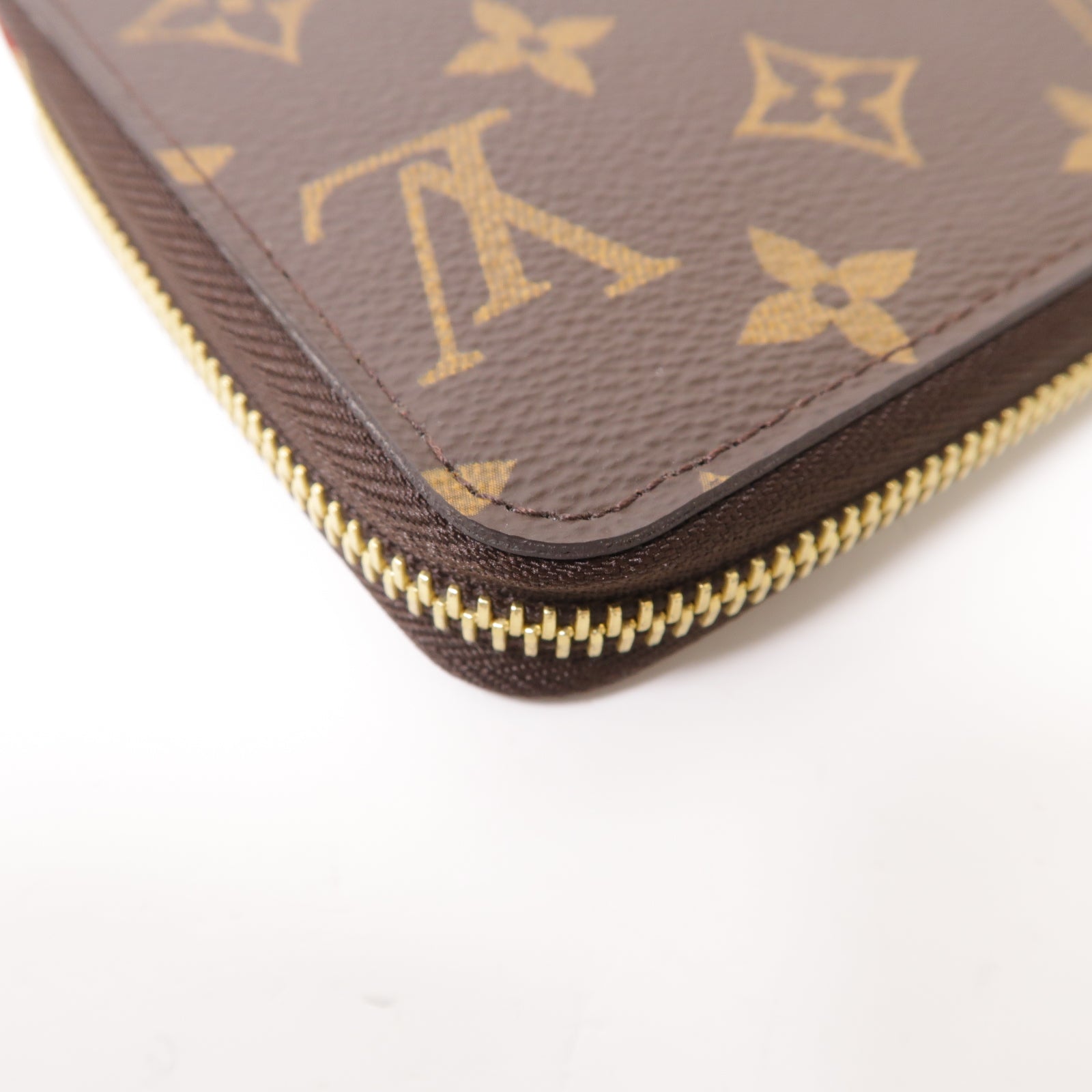 LOUIS VUITTON Monogram Portefeuille Zippy Wallet金扣長錢包棕色