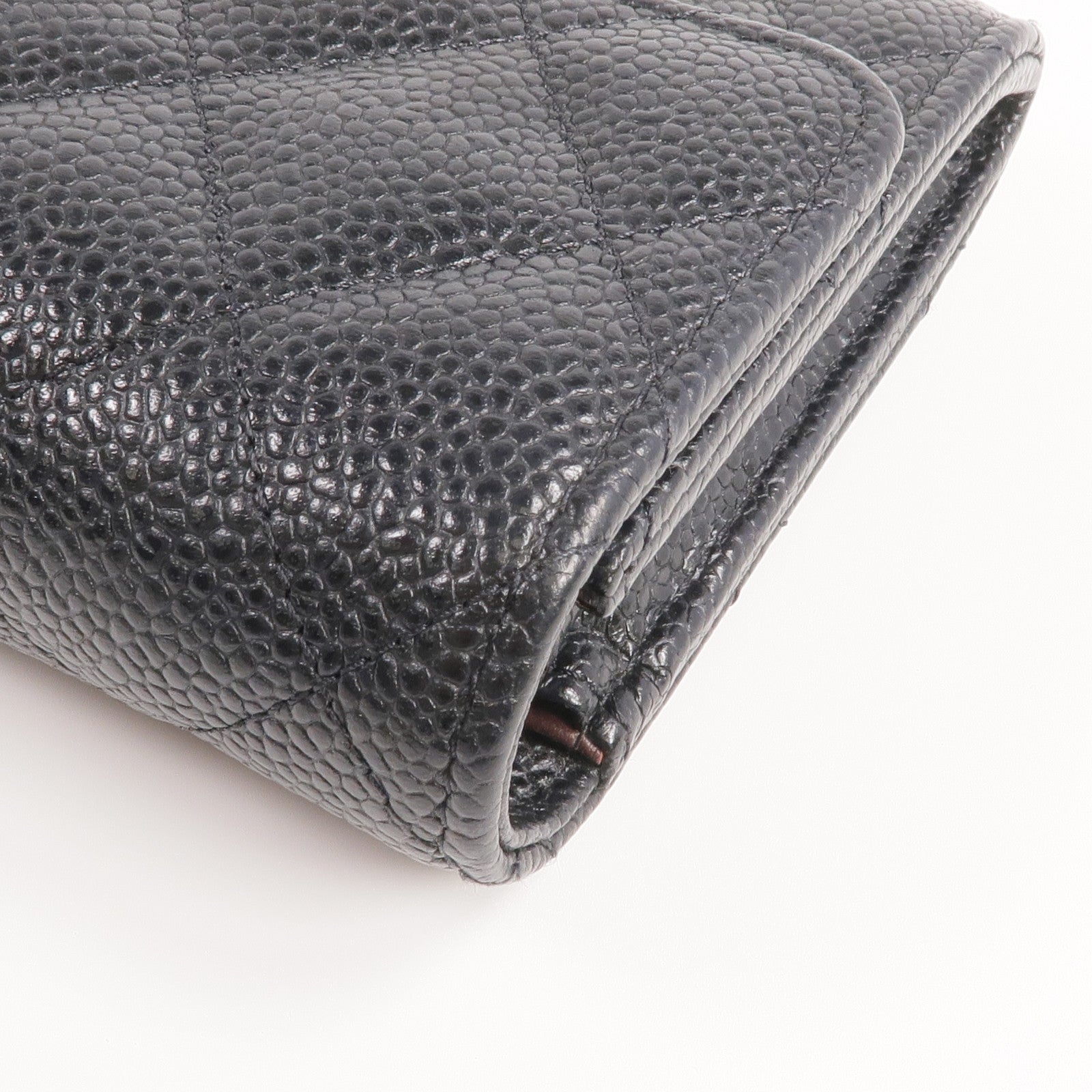 CHANEL 牛皮皮革Long Wallet金扣長錢包