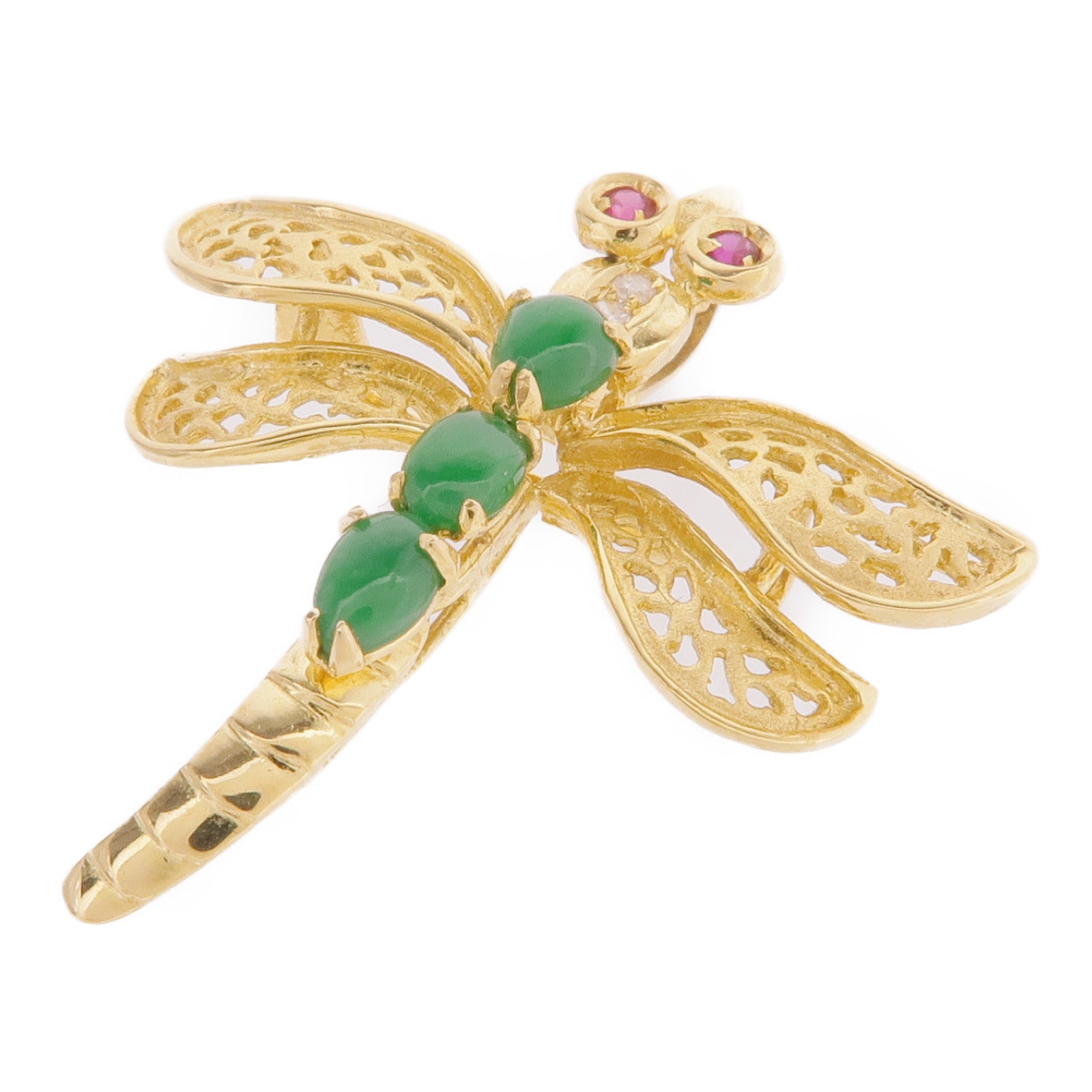 JEWELRY 18K黃金Jade Brooch翡翠胸針