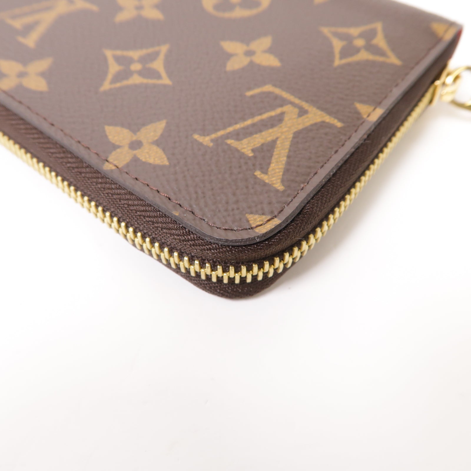 LOUIS VUITTON Monogram Portefeuille Zippy Wallet金扣長錢包棕色