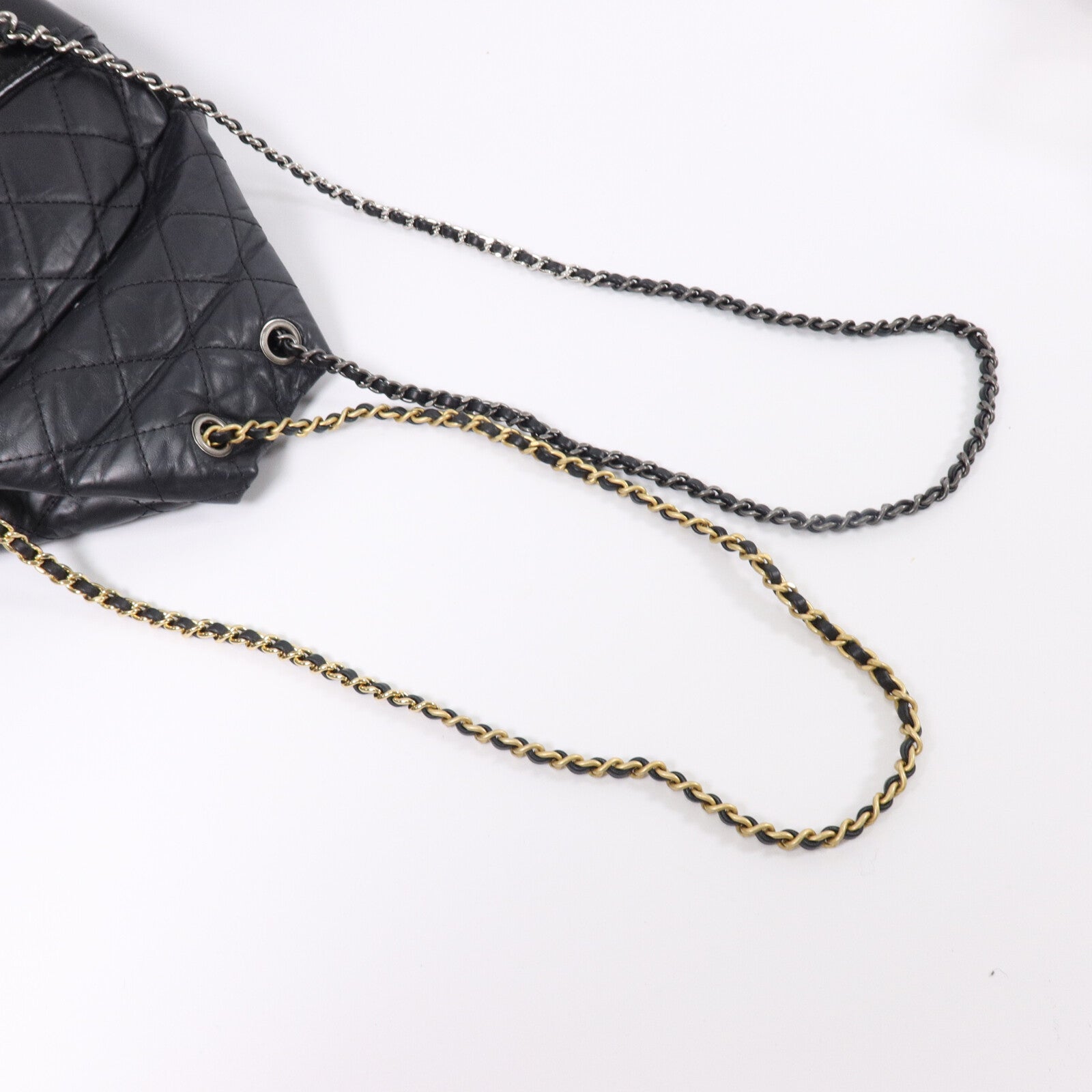 CHANEL 牛皮皮革Grabrielle Backpack鏈帶背包