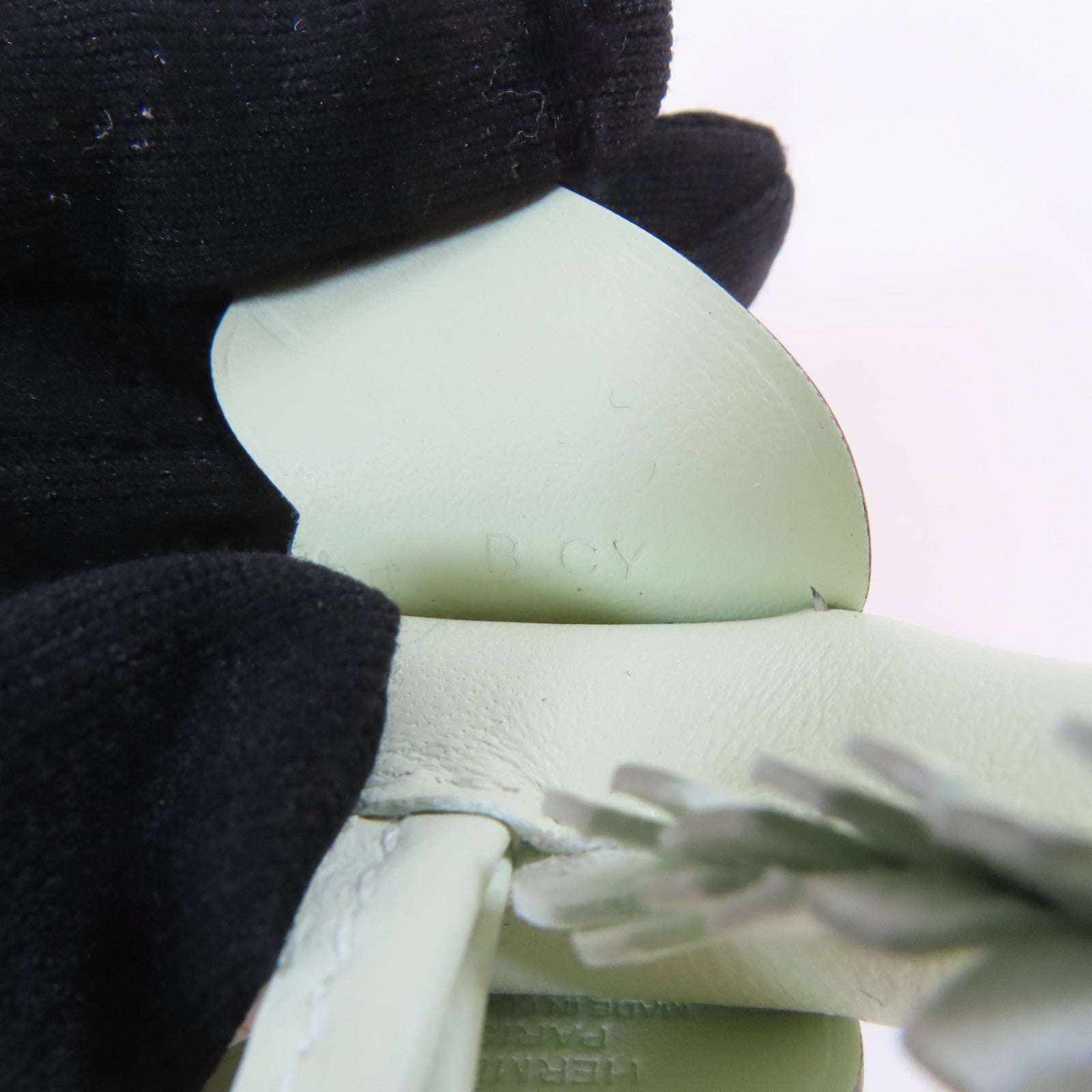 HERMES Swift皮革Rodeo Pegase PM掛飾Vert Fizz/淺綠色