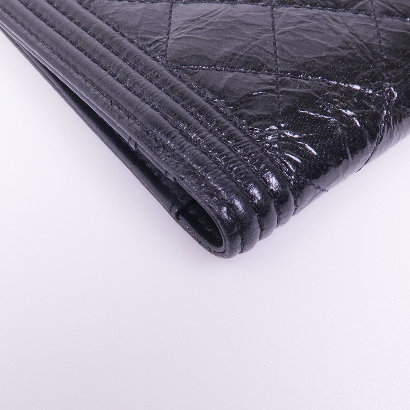 CHANEL 塗層帆布Boy Long Wallet長錢包