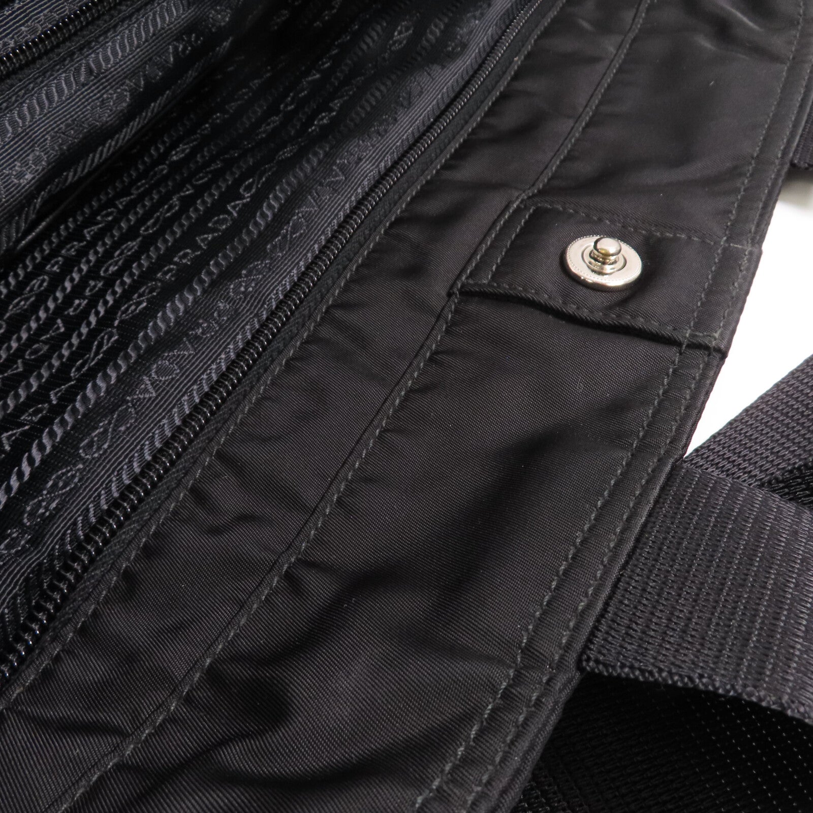 PRADA 尼龍2Way Shoulder Bag銀扣手挽肩背兩用袋