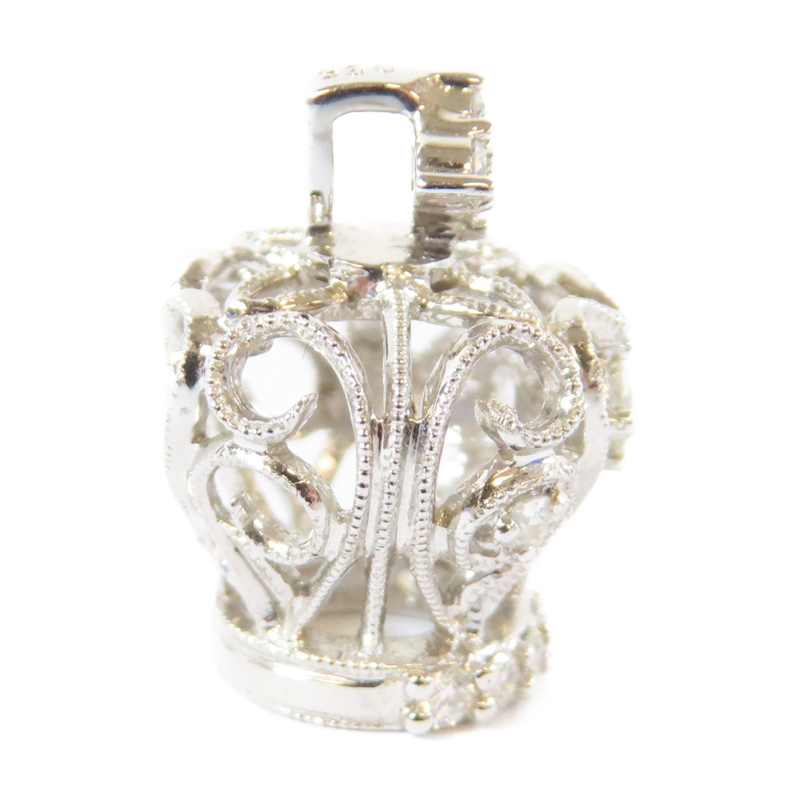 JEWELRY 【激減優惠】18K白金Crown Top0.35ct鑽石吊墜