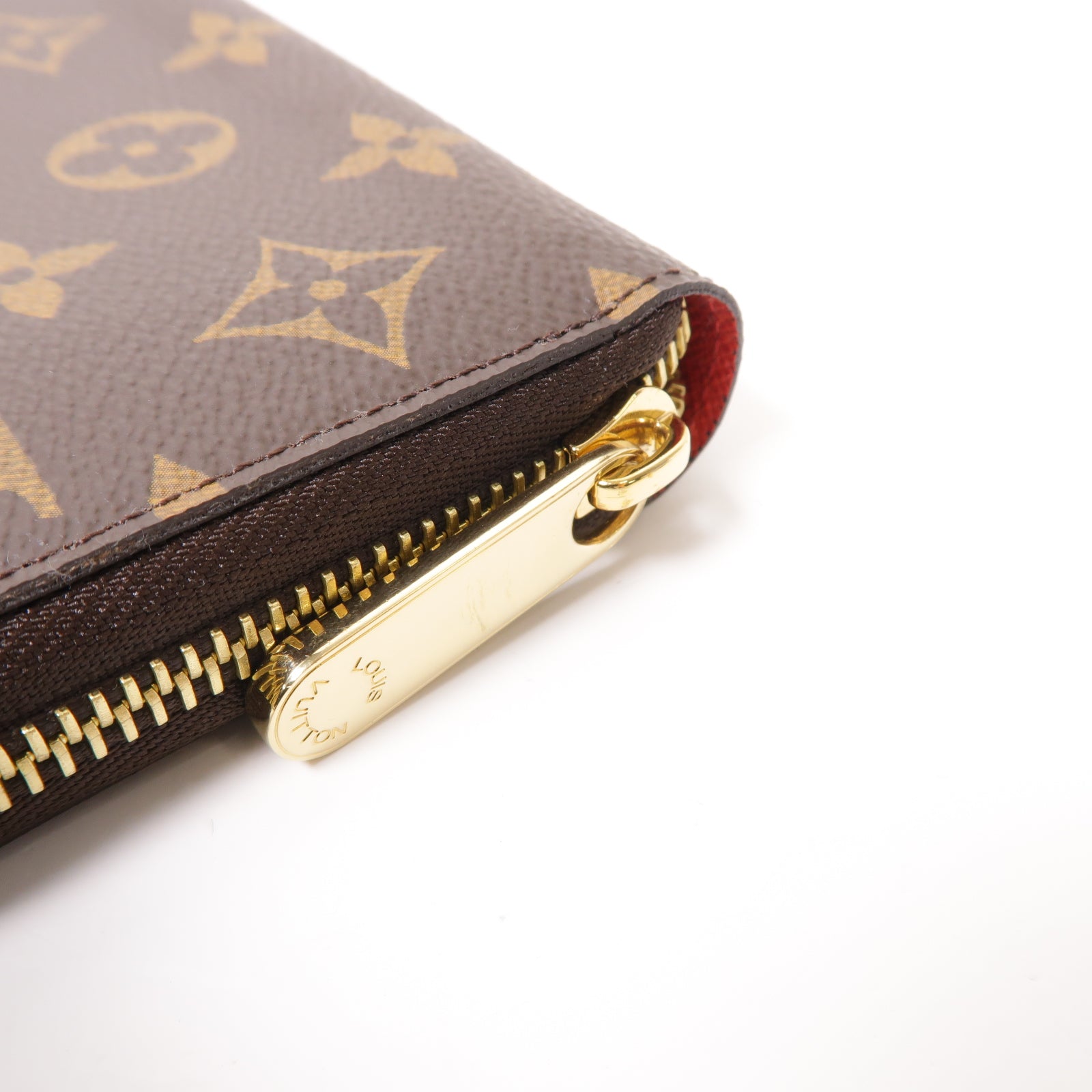 LOUIS VUITTON Monogram Portefeuille Zippy Wallet金扣長錢包棕色