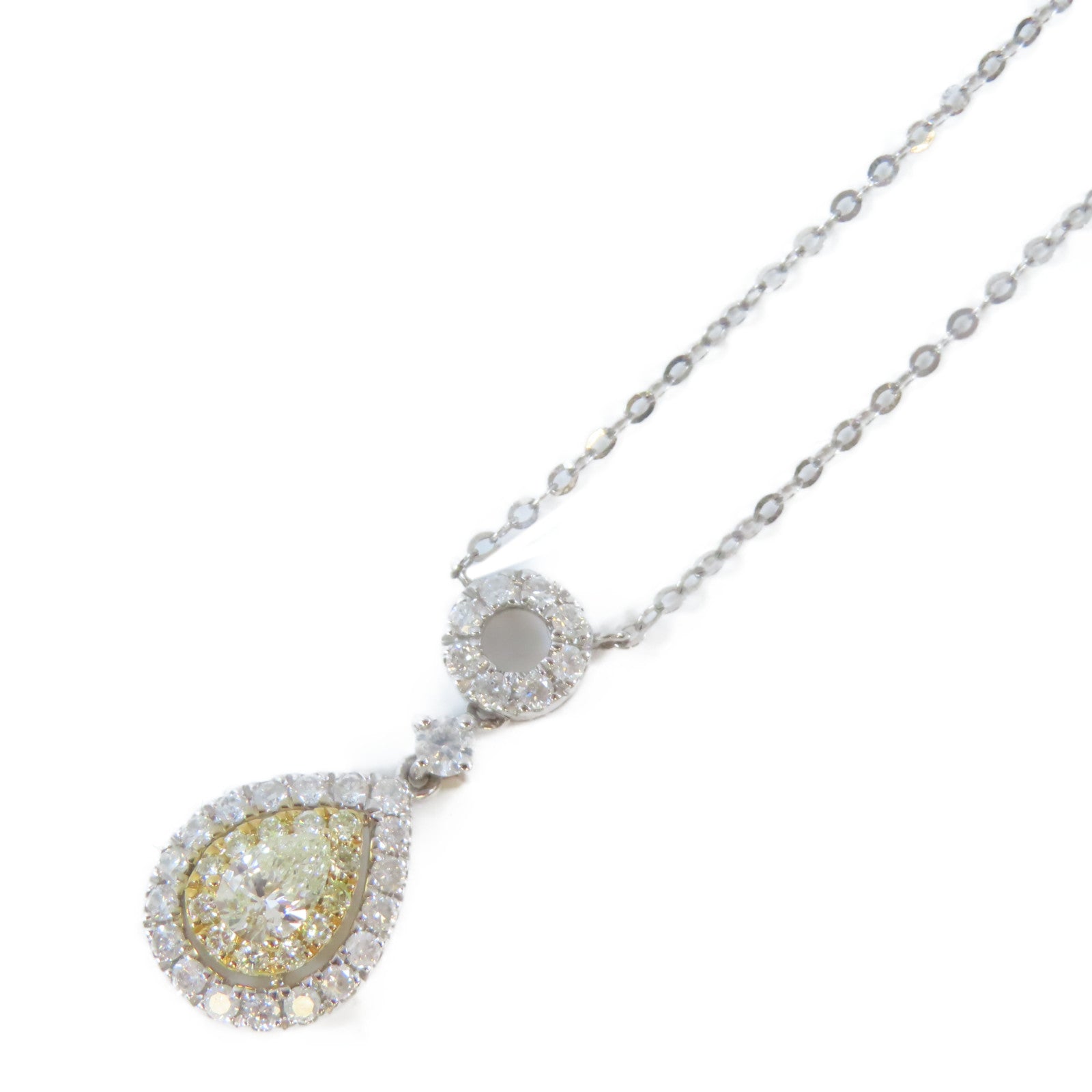 JEWELRY 【激減優惠】18K白金Diamond Pendant Necklace 0.220ct/0.43ct鑽石項鍊#42cm