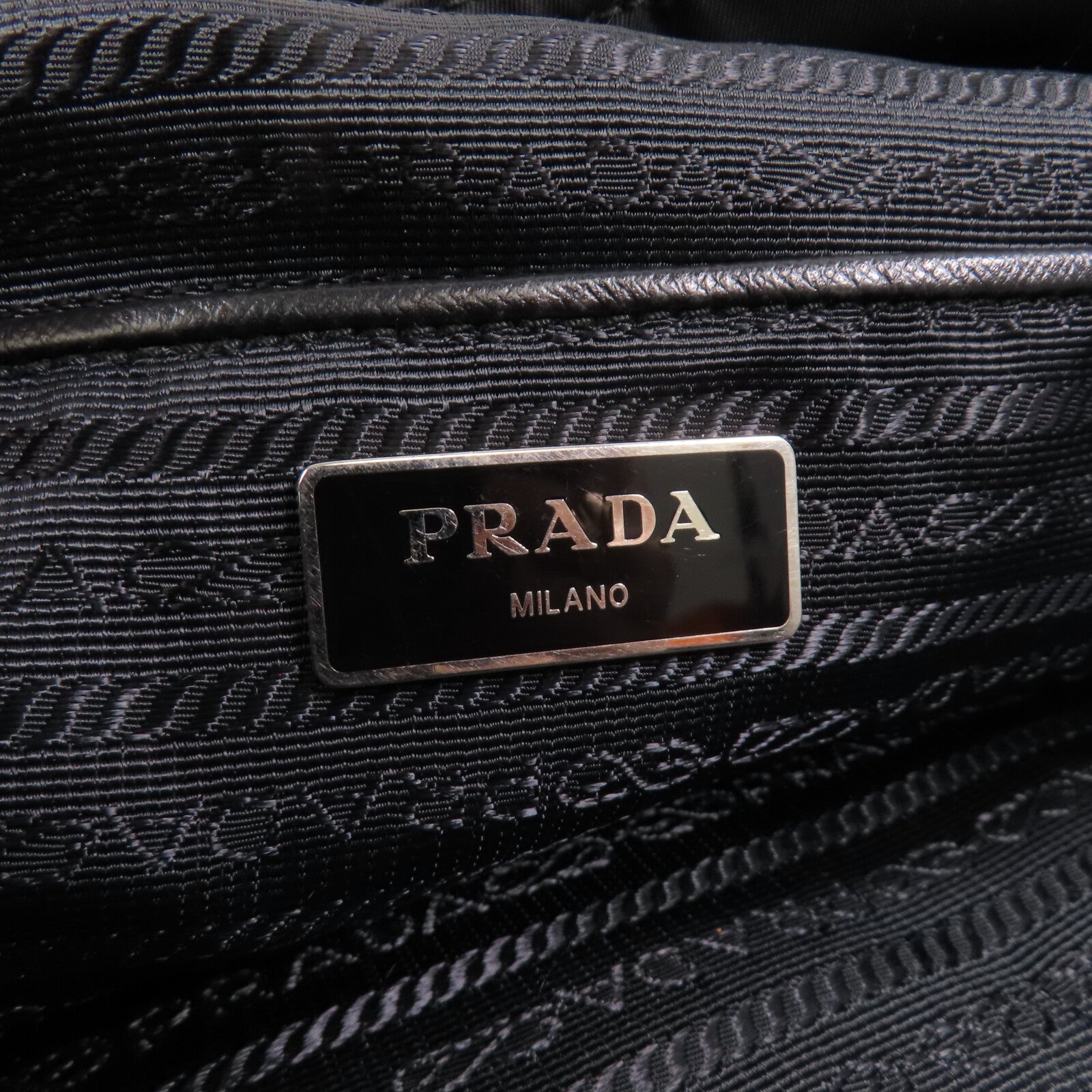 PRADA 尼龍2Way Shoulder Bag銀扣手挽肩背兩用袋