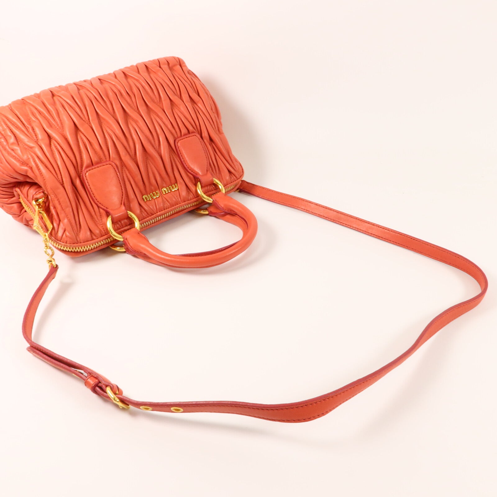 Miu Miu 羊皮皮革2 Way Shoulder Bag手挽肩背兩用袋