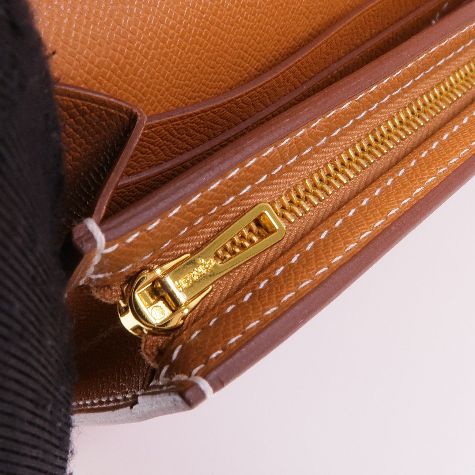 HERMES Epsom皮革Kelly Pocket Long Wallet金扣長錢包37 Gold